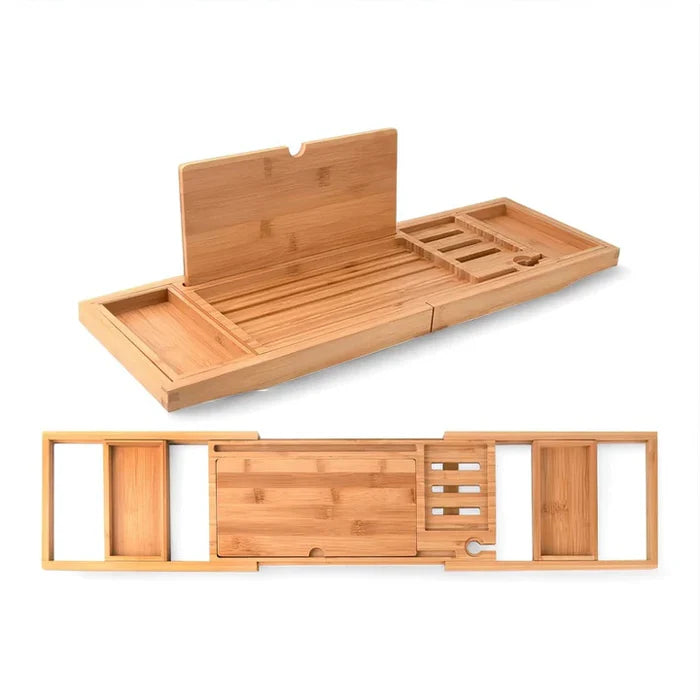 Modern Bamboo Bathtub Caddy