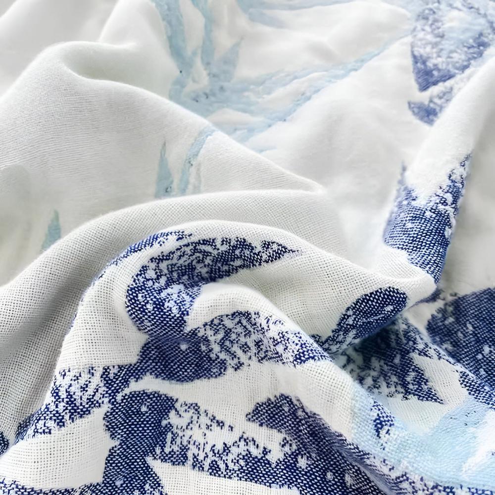 Comfortable Bamboo-Print Reversible Throw