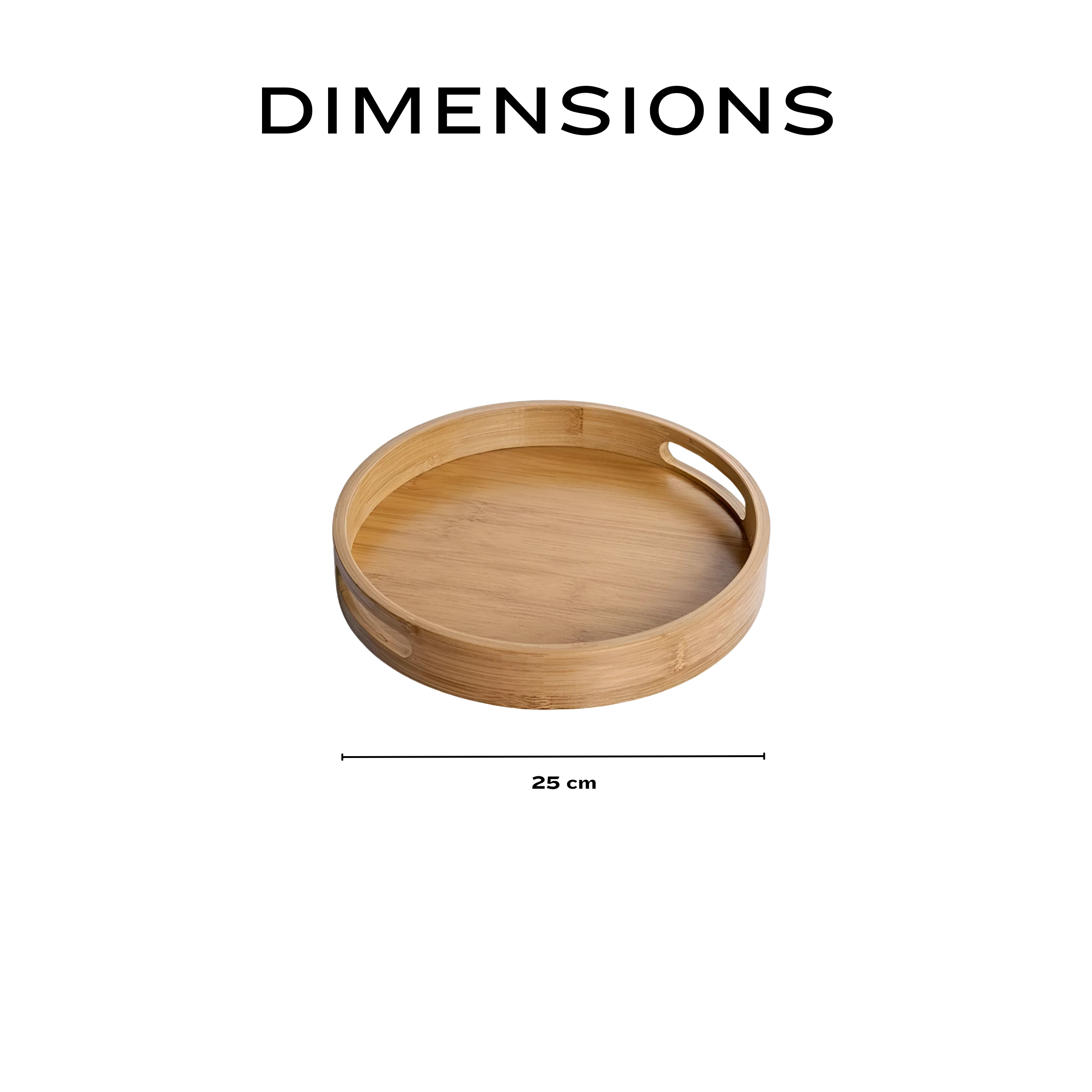 Premium Round Bamboo Wood Serving Tray