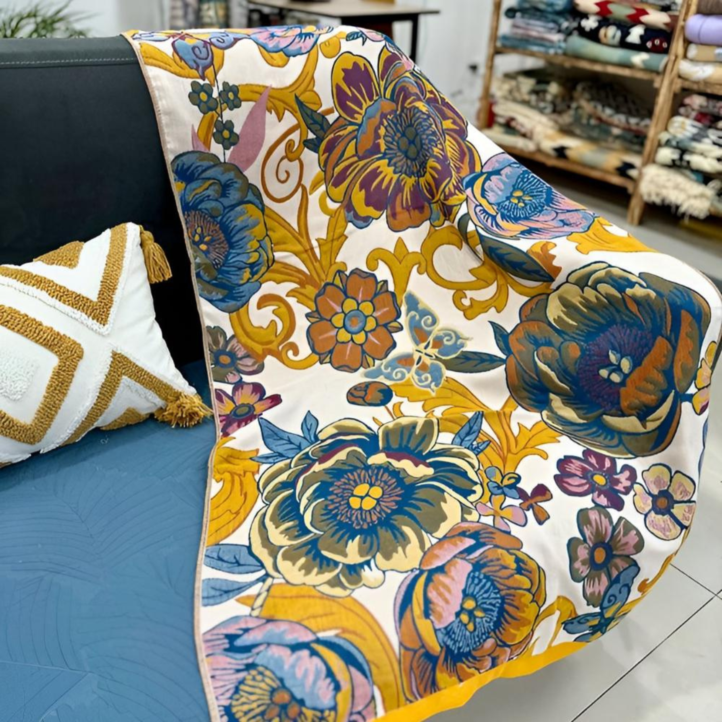 Floral Charm Reversible Bath Towel