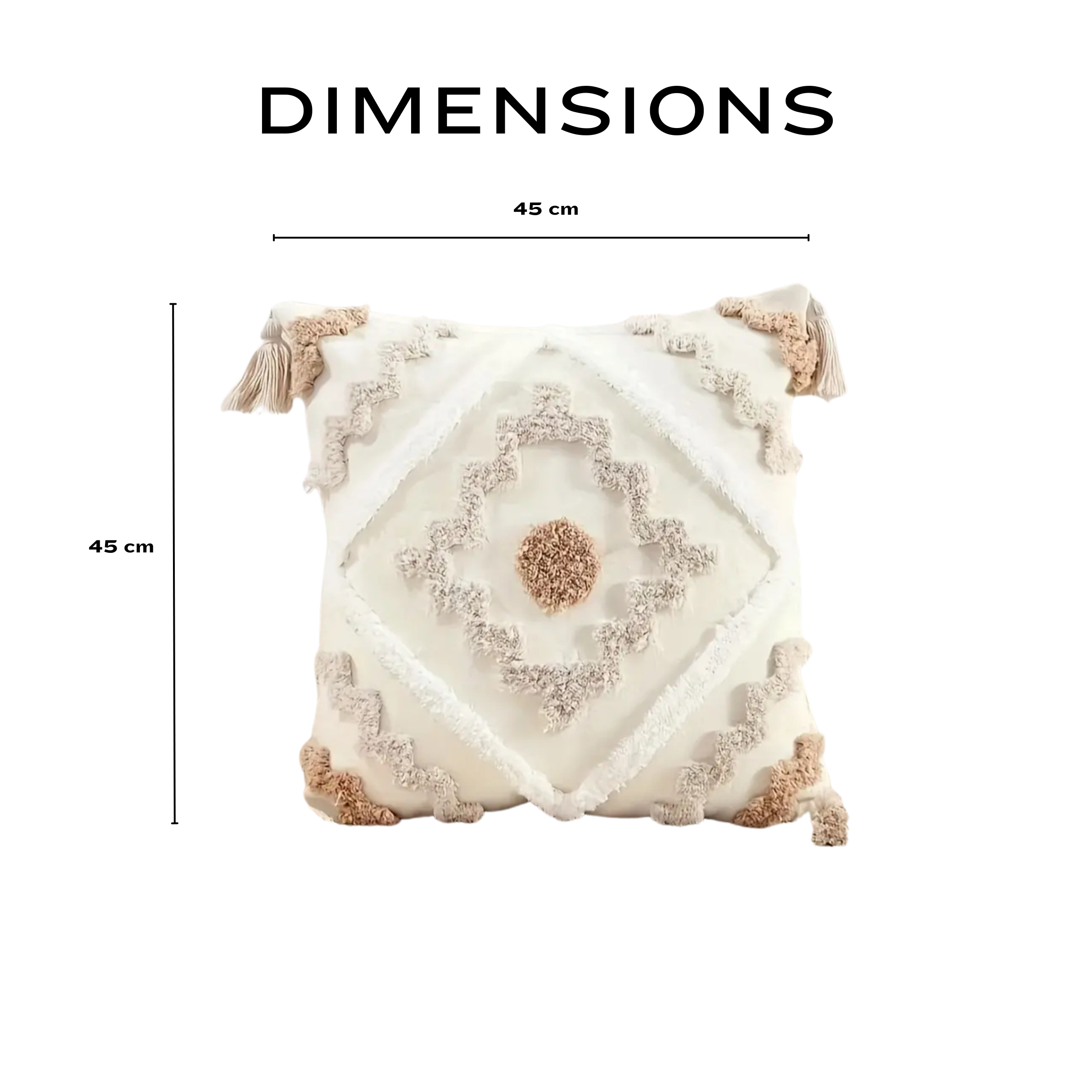 Boho Chic Tufted Throw Pillow