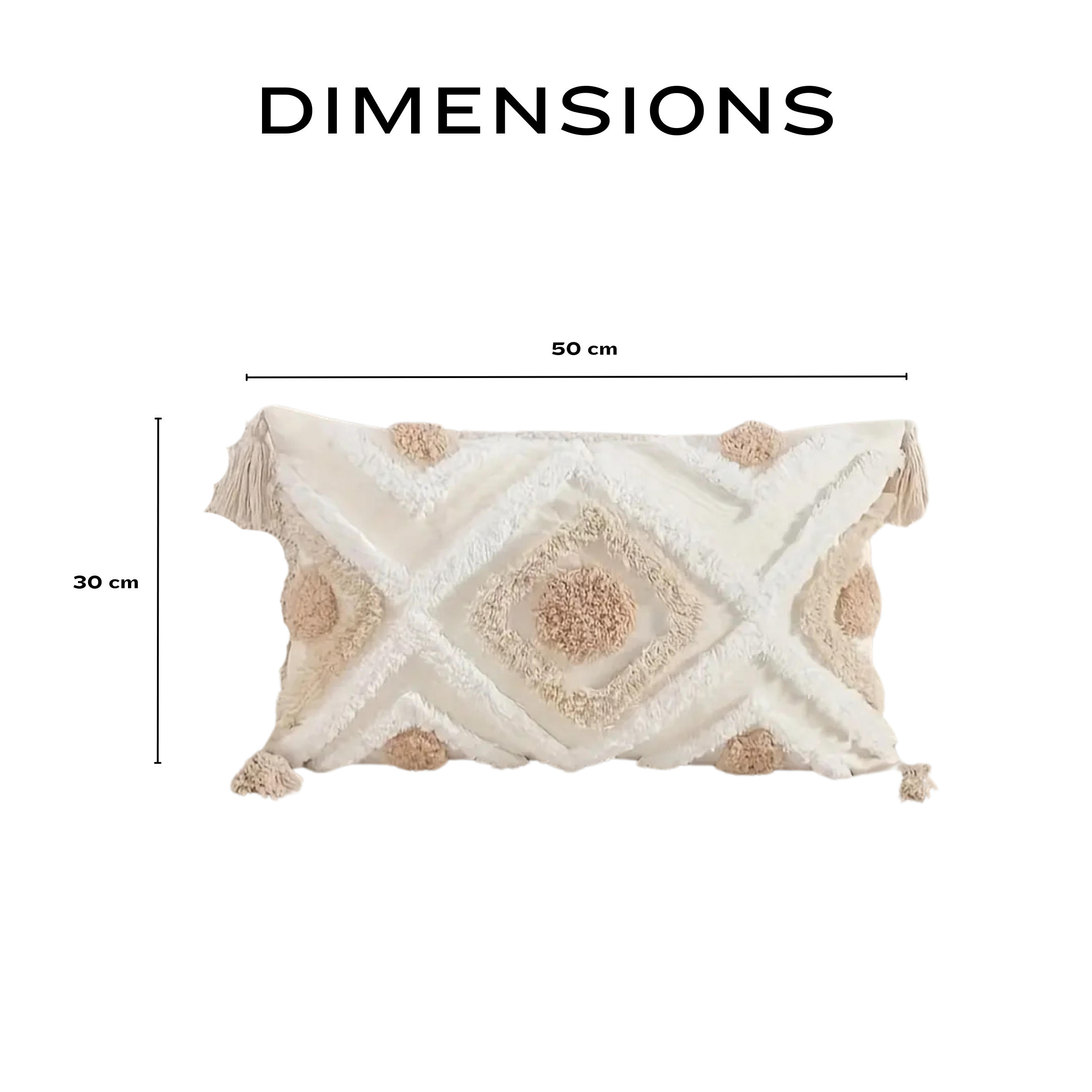 Boho Chic Tufted Throw Pillow