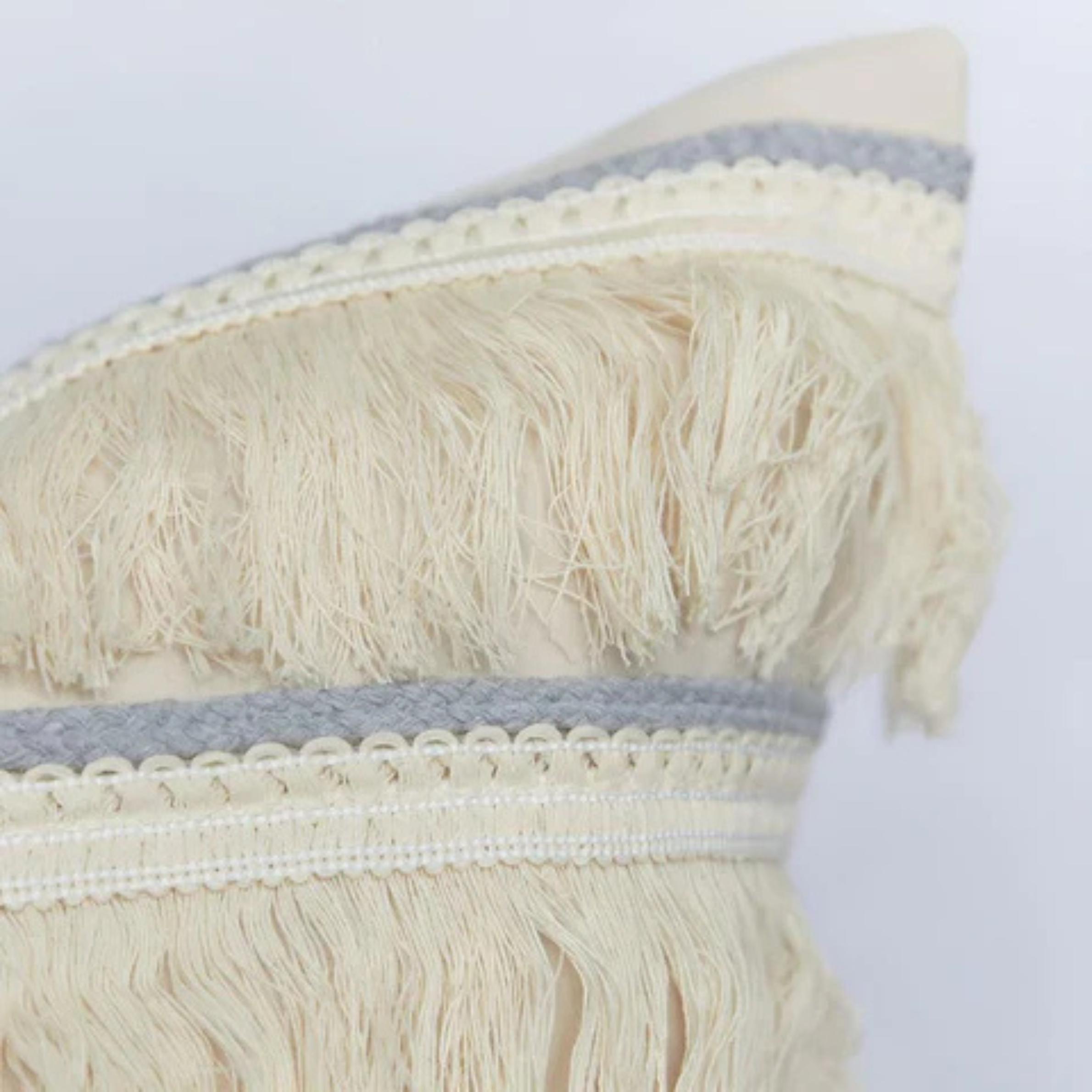 Bohemian Tassels Stripe Cushion Cover