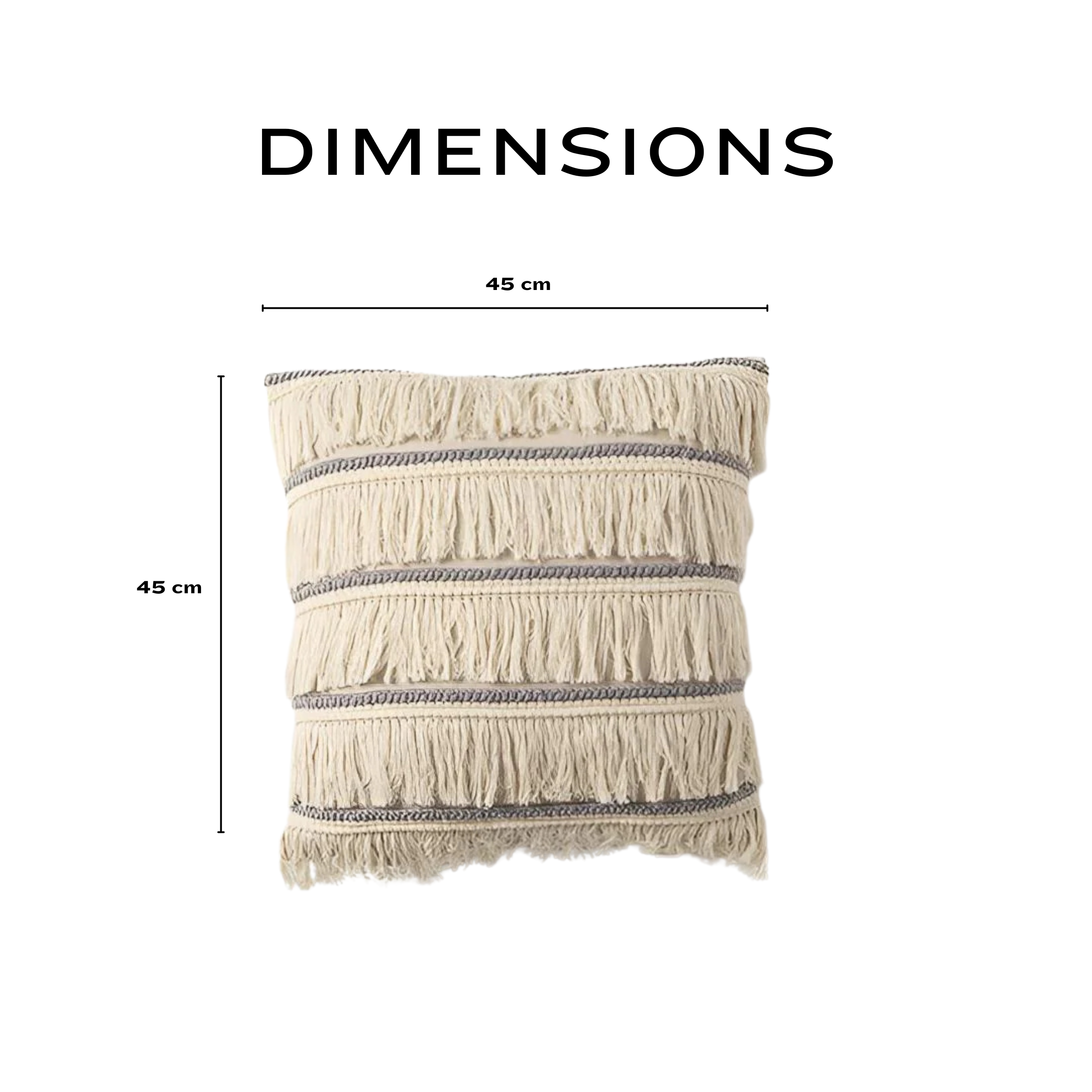 Bohemian Tassels Stripe Cushion Cover