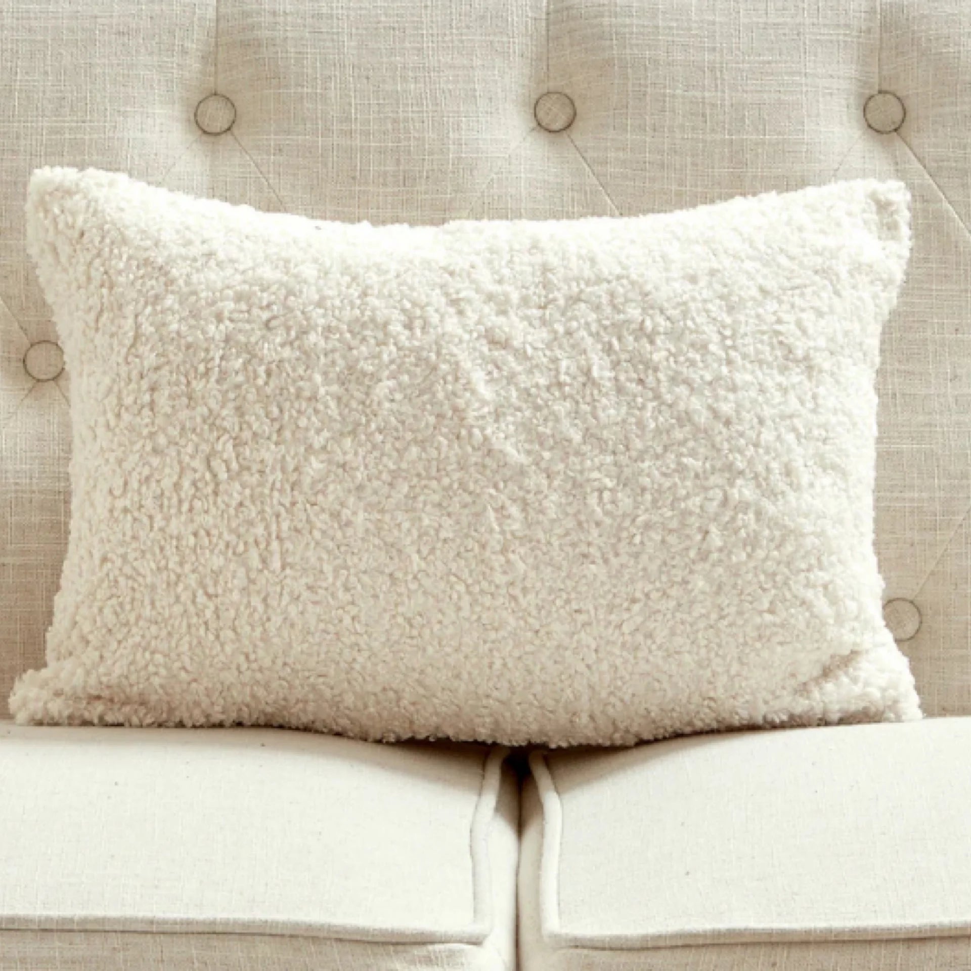 Cozy Teddy Boucle Handwoven Cushion Cover