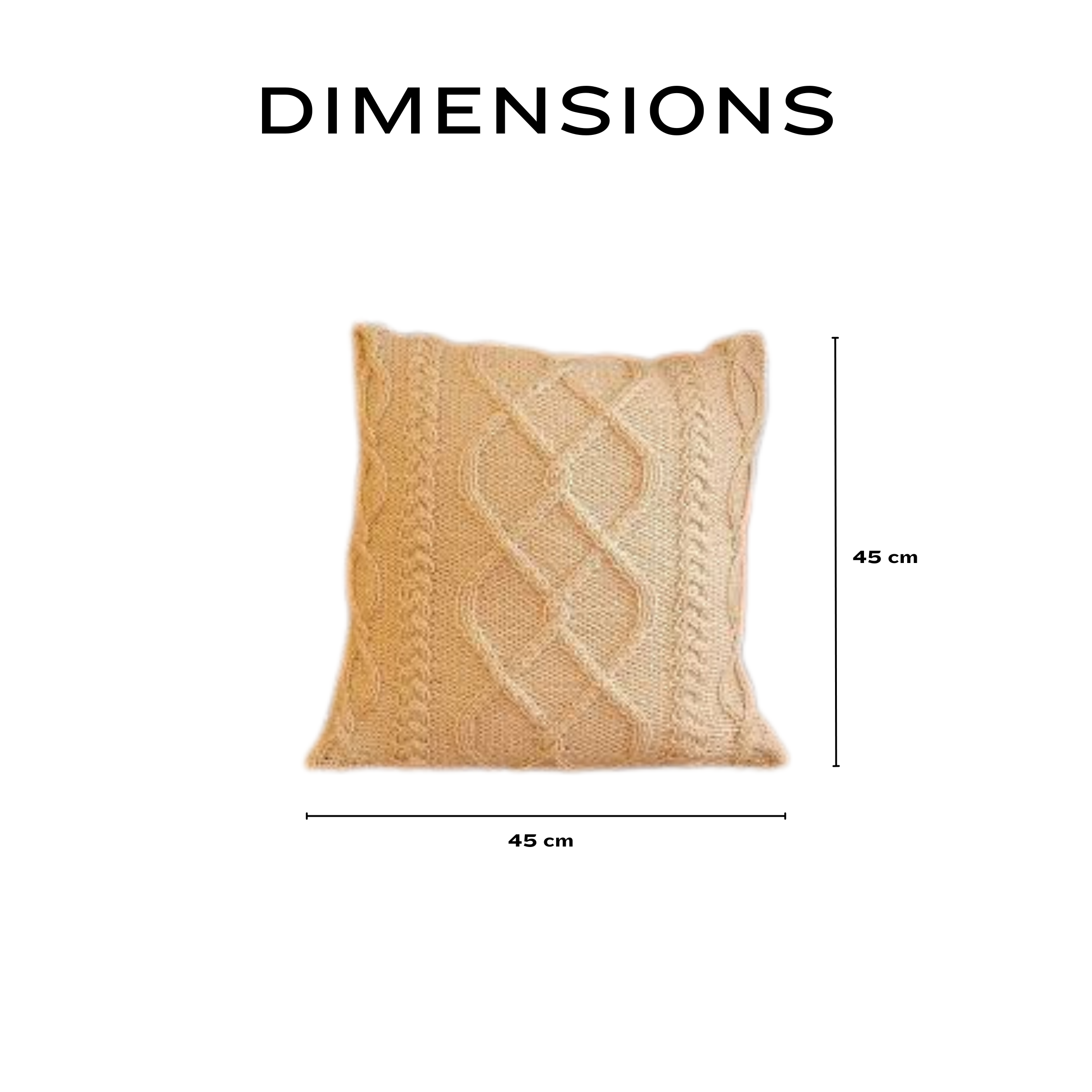 Classic Knitted Plaited Cushion Cover