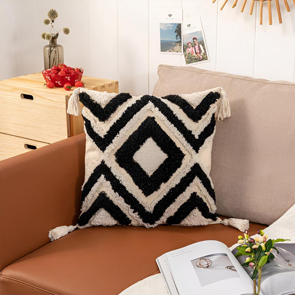 Vintage Art-Deco Tufted Cushion Cover
