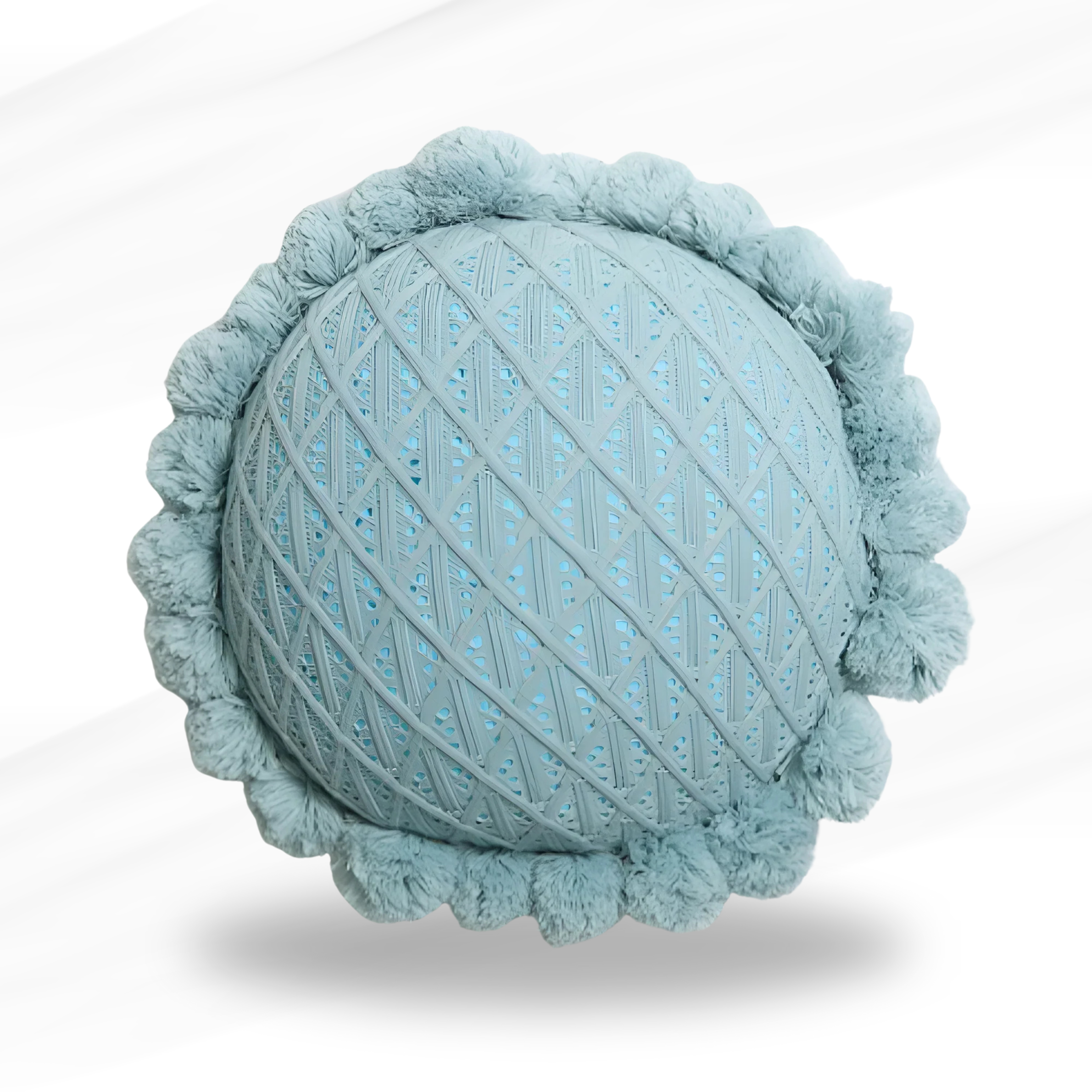 Garden Bloom Sunflower Pompom Cushion
