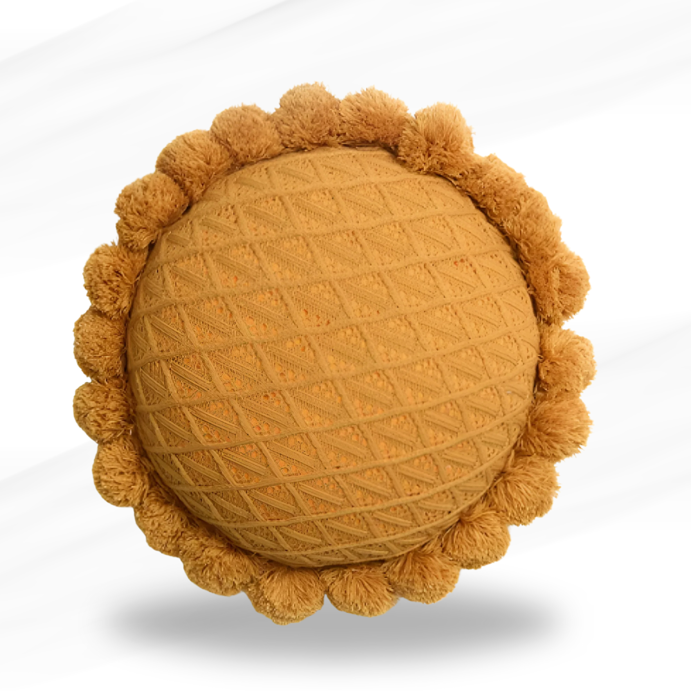 Garden Bloom Sunflower Pompom Cushion
