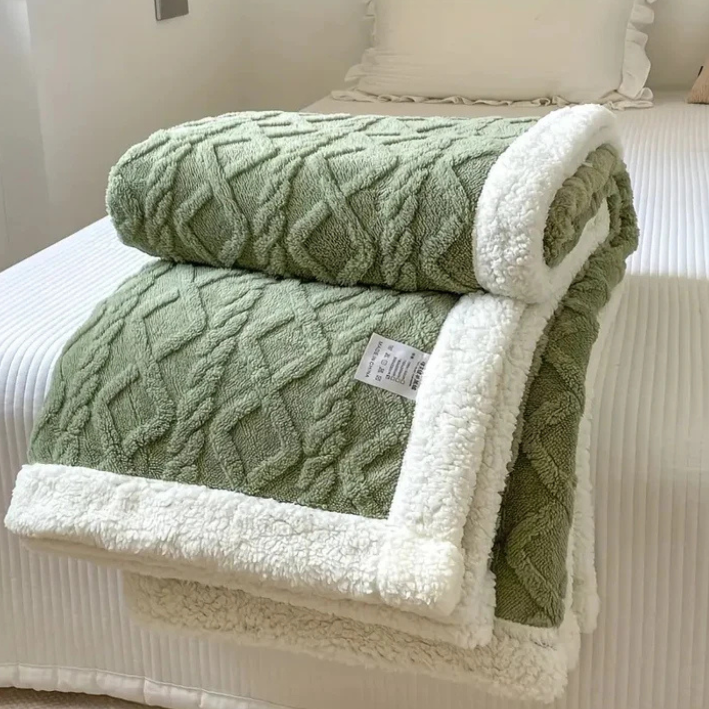 Fluffy Double-Sided Sherpa Fleece Blanket