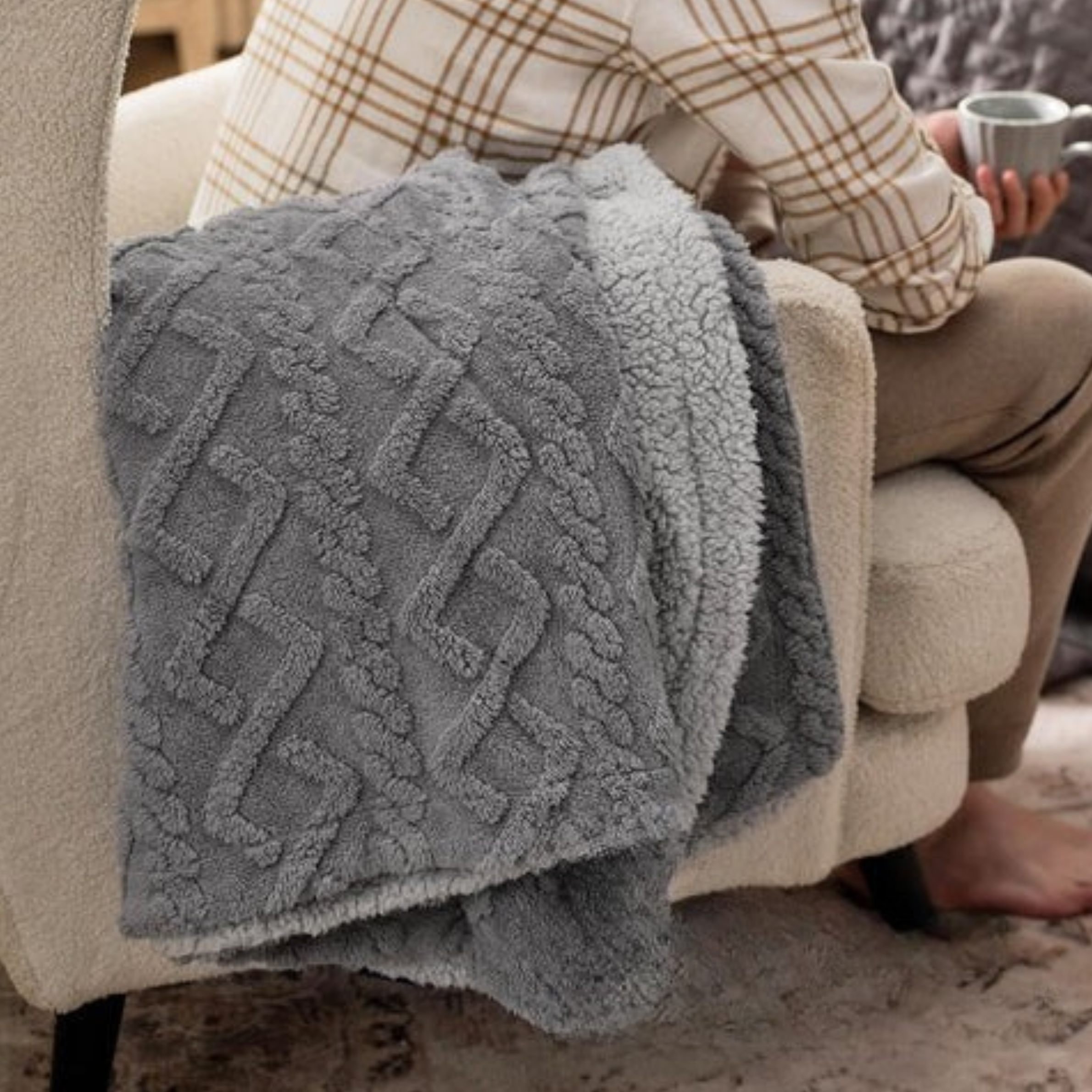Fluffy Double-Sided Sherpa Fleece Blanket