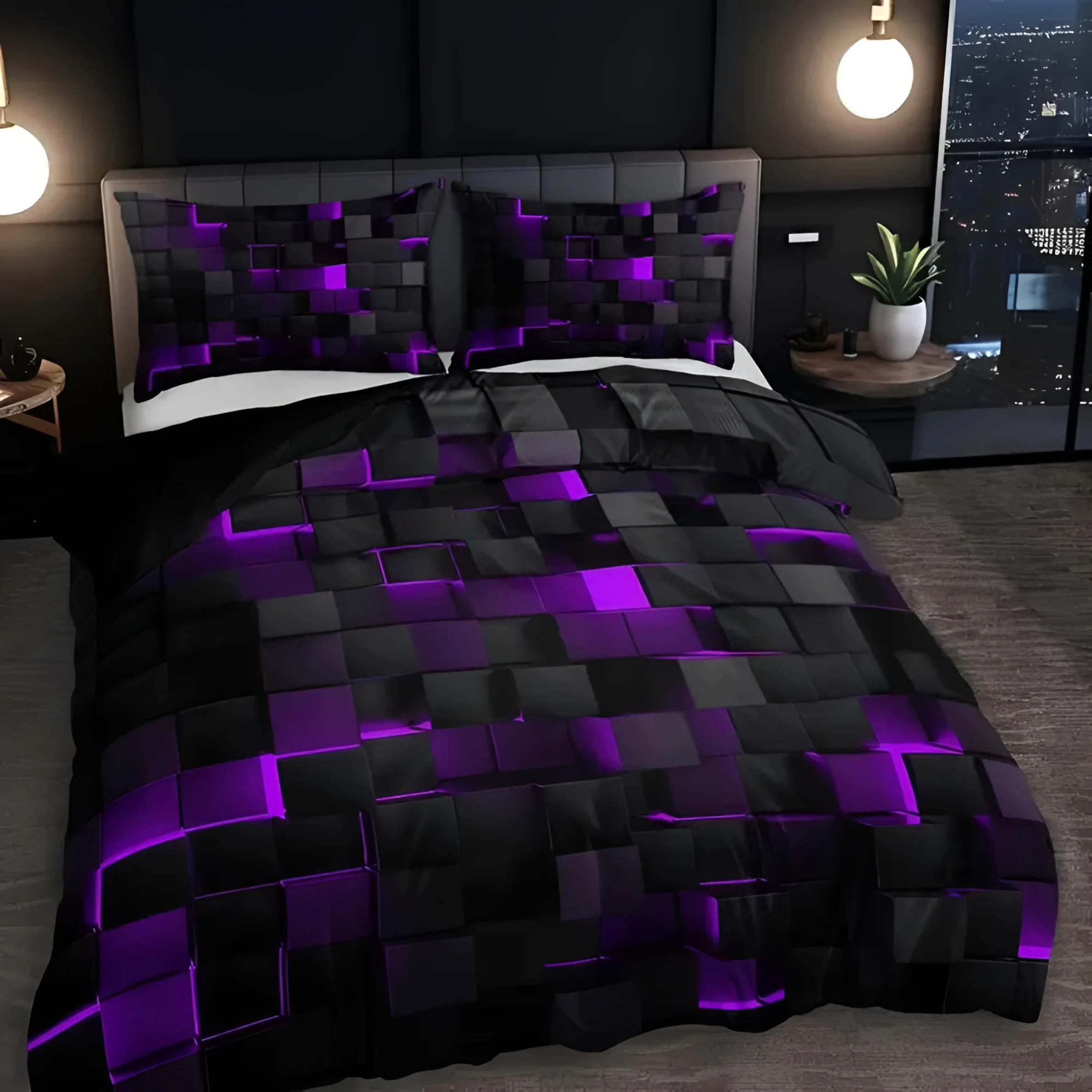 Futuristic Pop 3D Neon Bedding Set