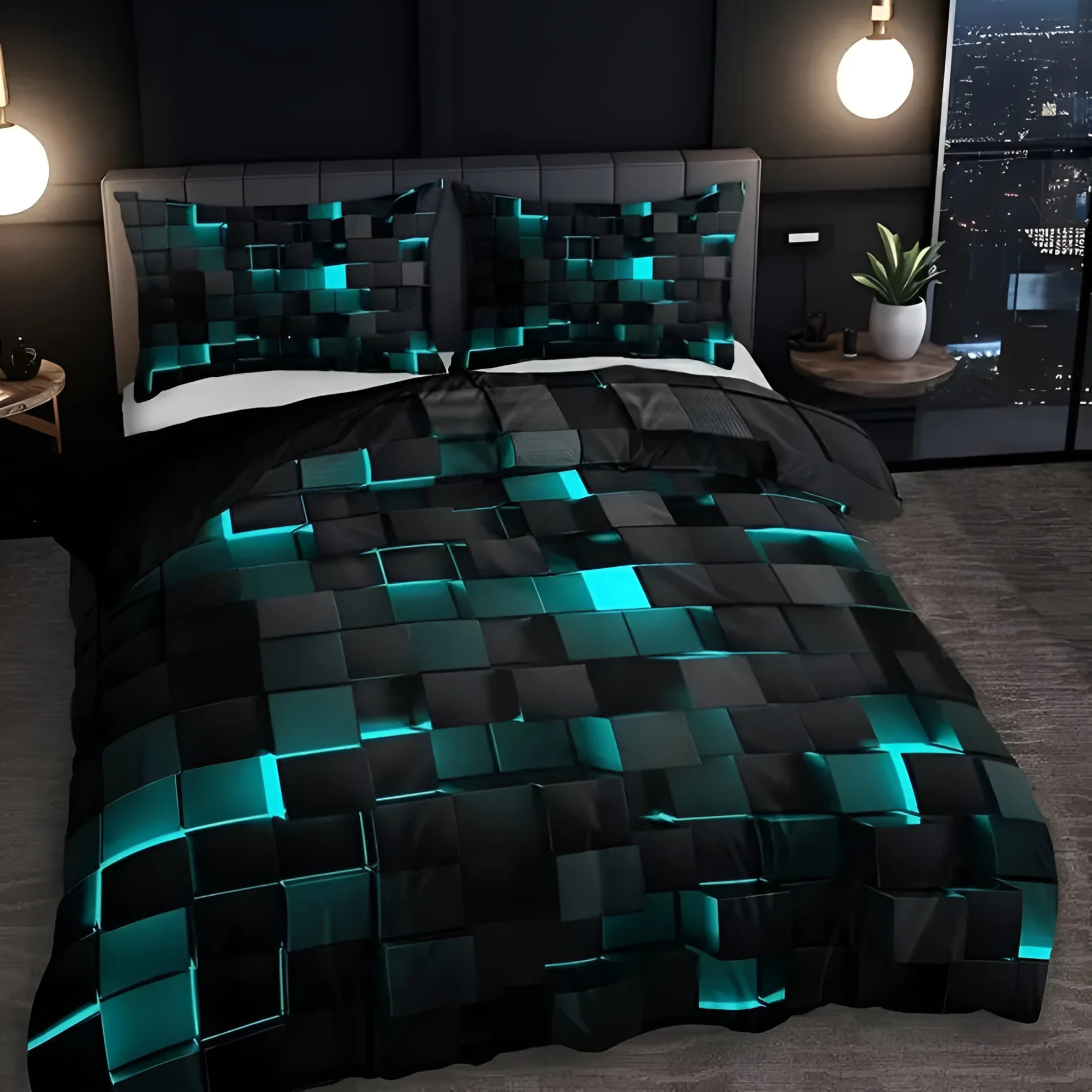 Futuristic Pop 3D Neon Bedding Set