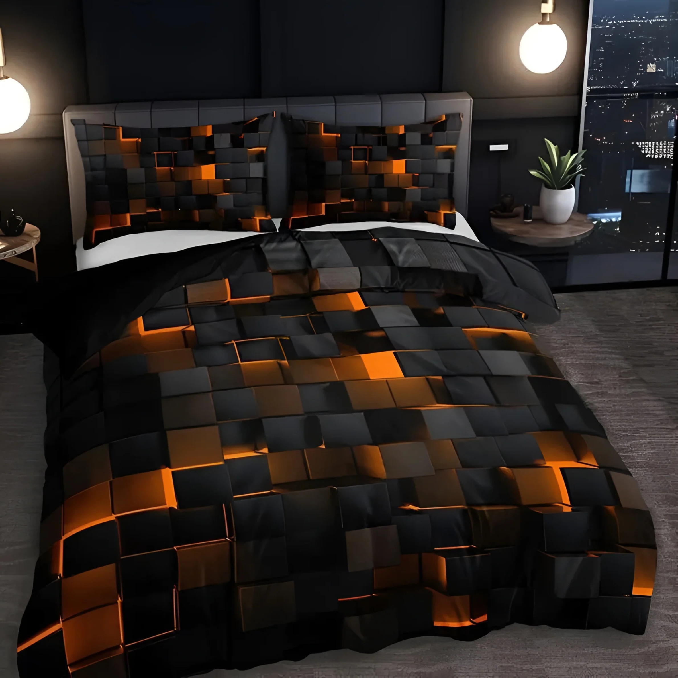 Futuristic Pop 3D Neon Bedding Set