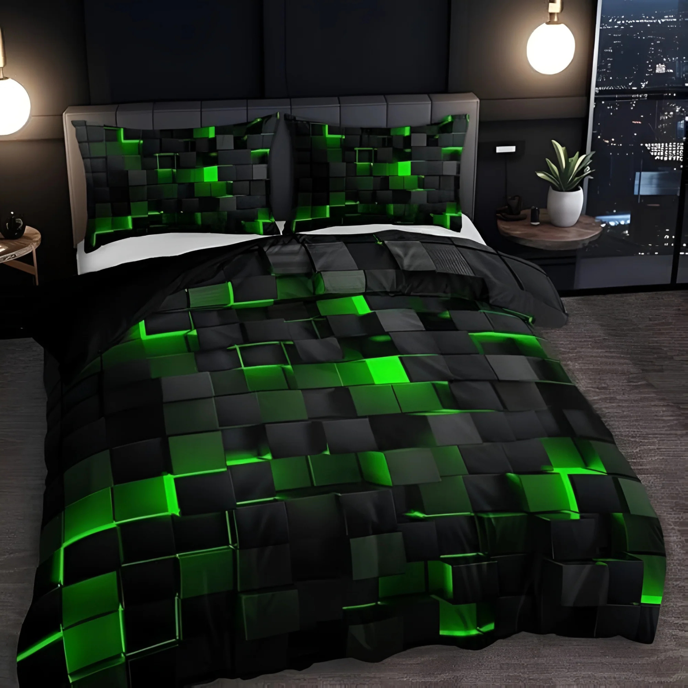 Futuristic Pop 3D Neon Bedding Set