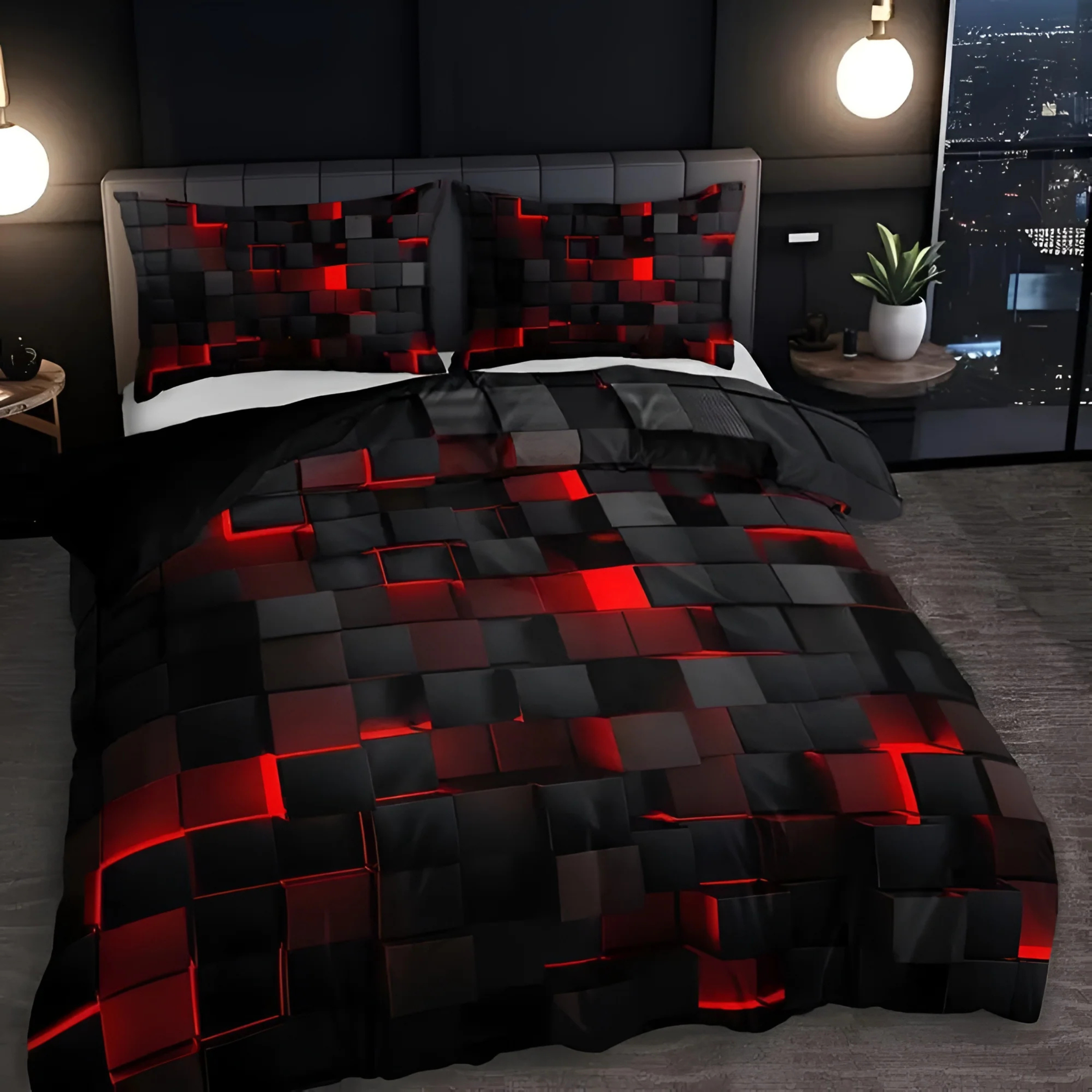 Futuristic Pop 3D Neon Bedding Set
