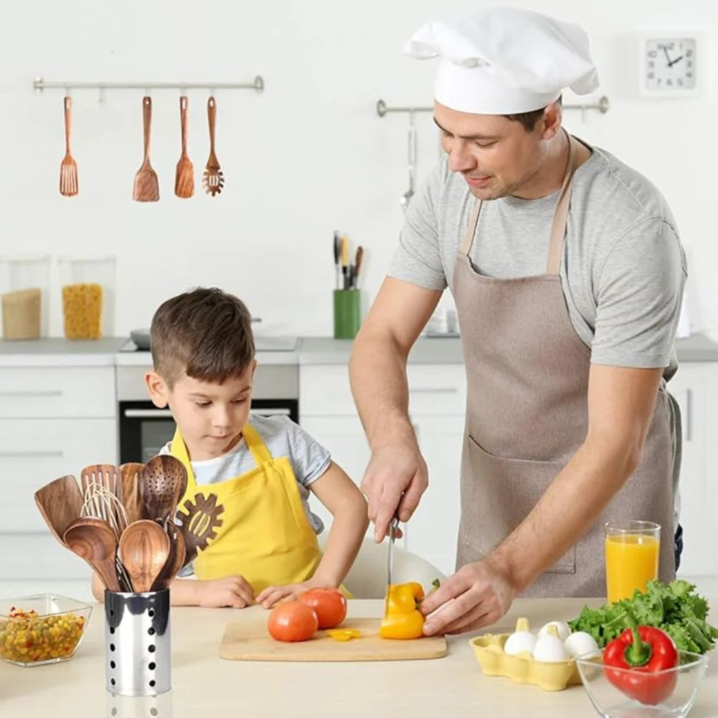 7-Piece Exquisite Wooden Kitchen Utensils Set