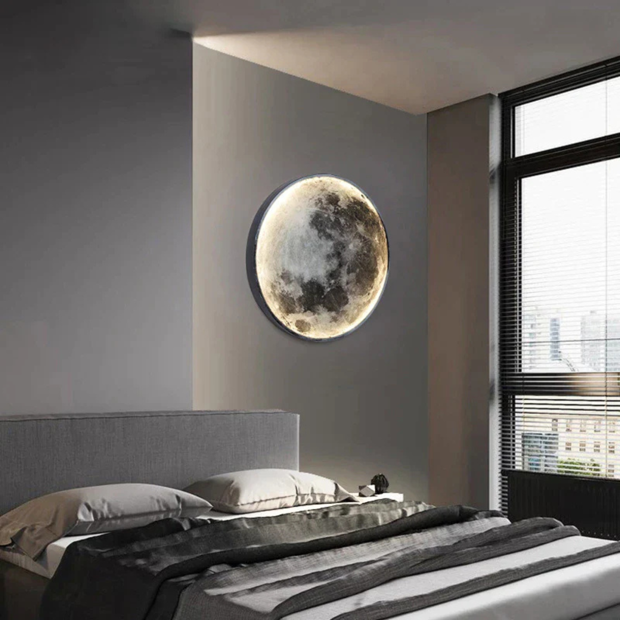3D Moon LED Wall Light | Celestial Accent