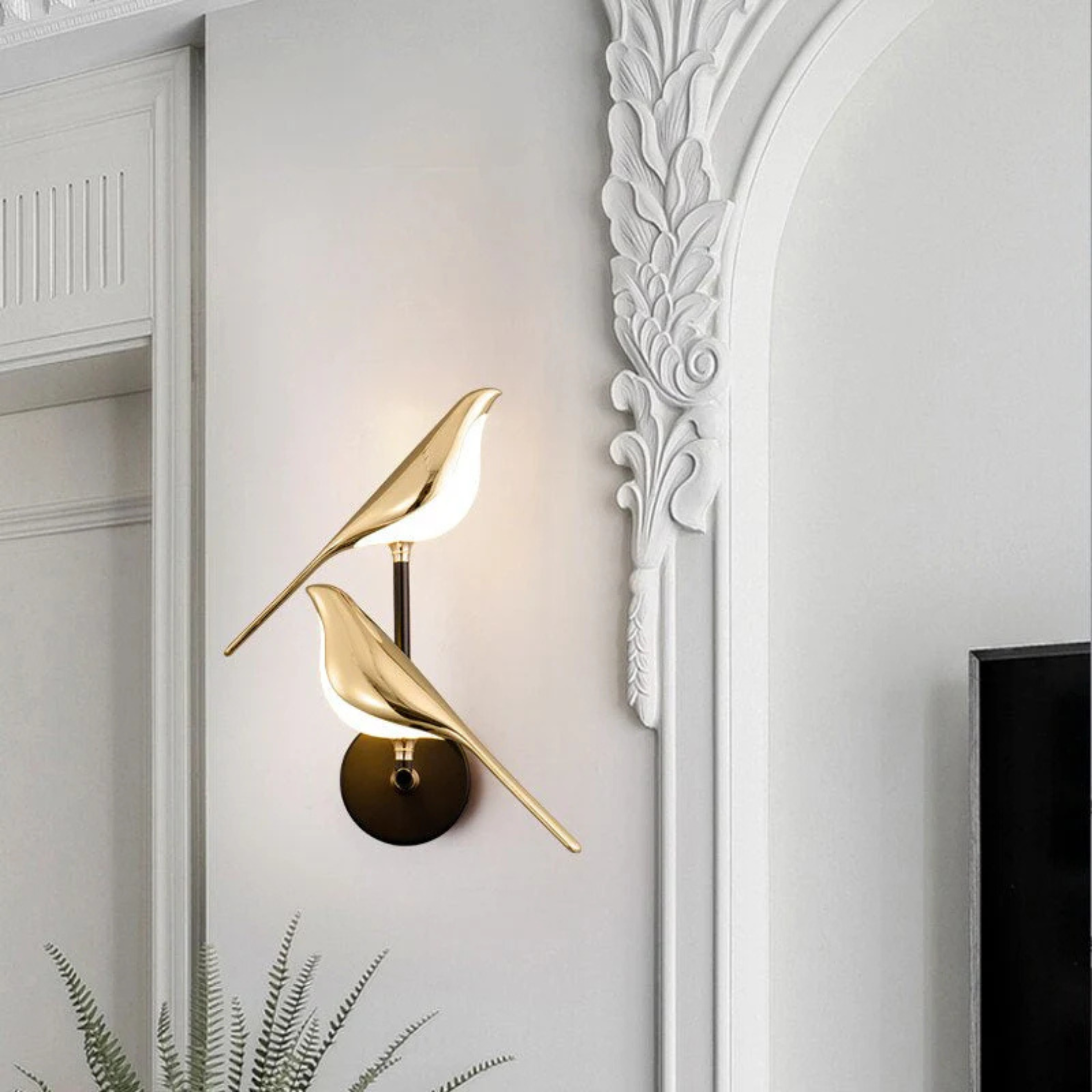 Opulent Avant-Garde Bird Wall Light