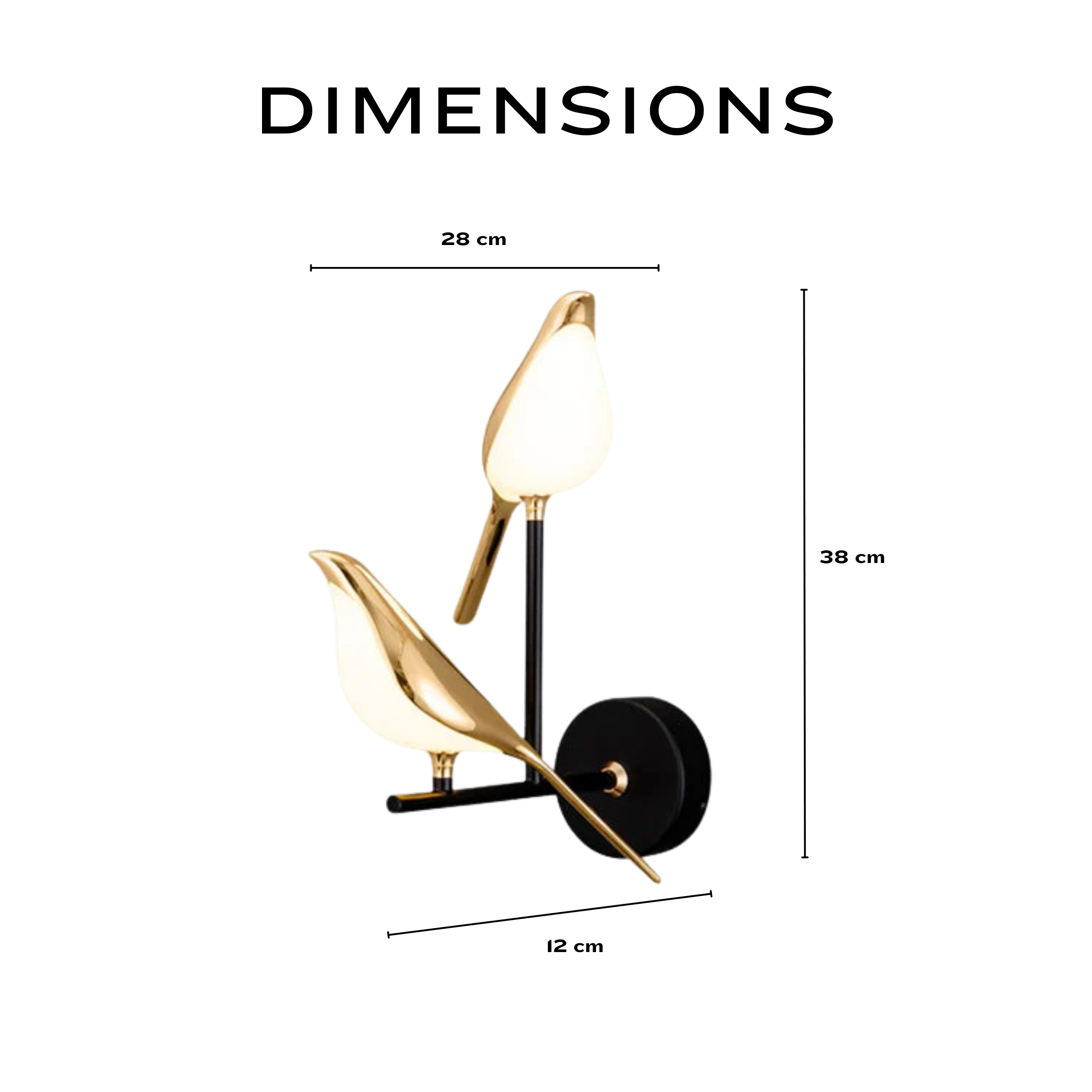 Opulent Avant-Garde Bird Wall Light