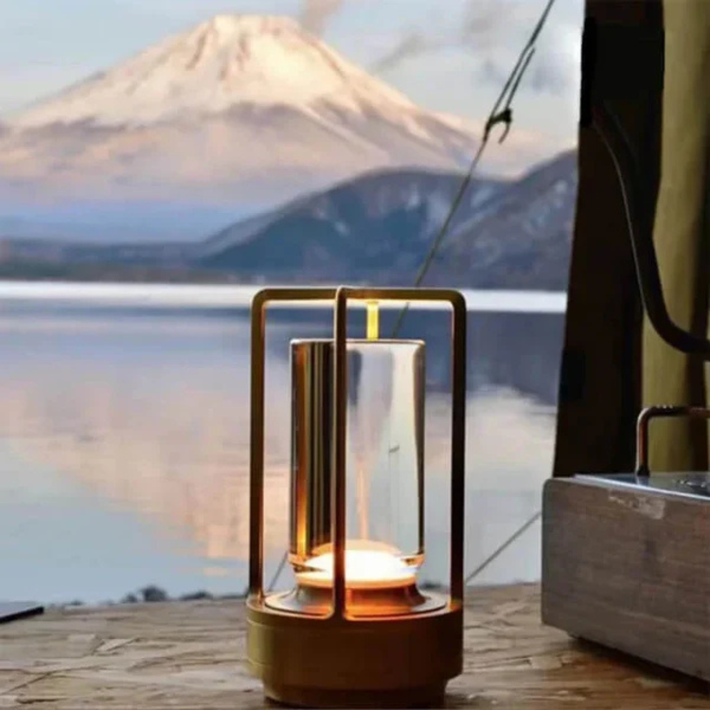 Modern Luxe Crystal Lantern Wireless Table Lamp
