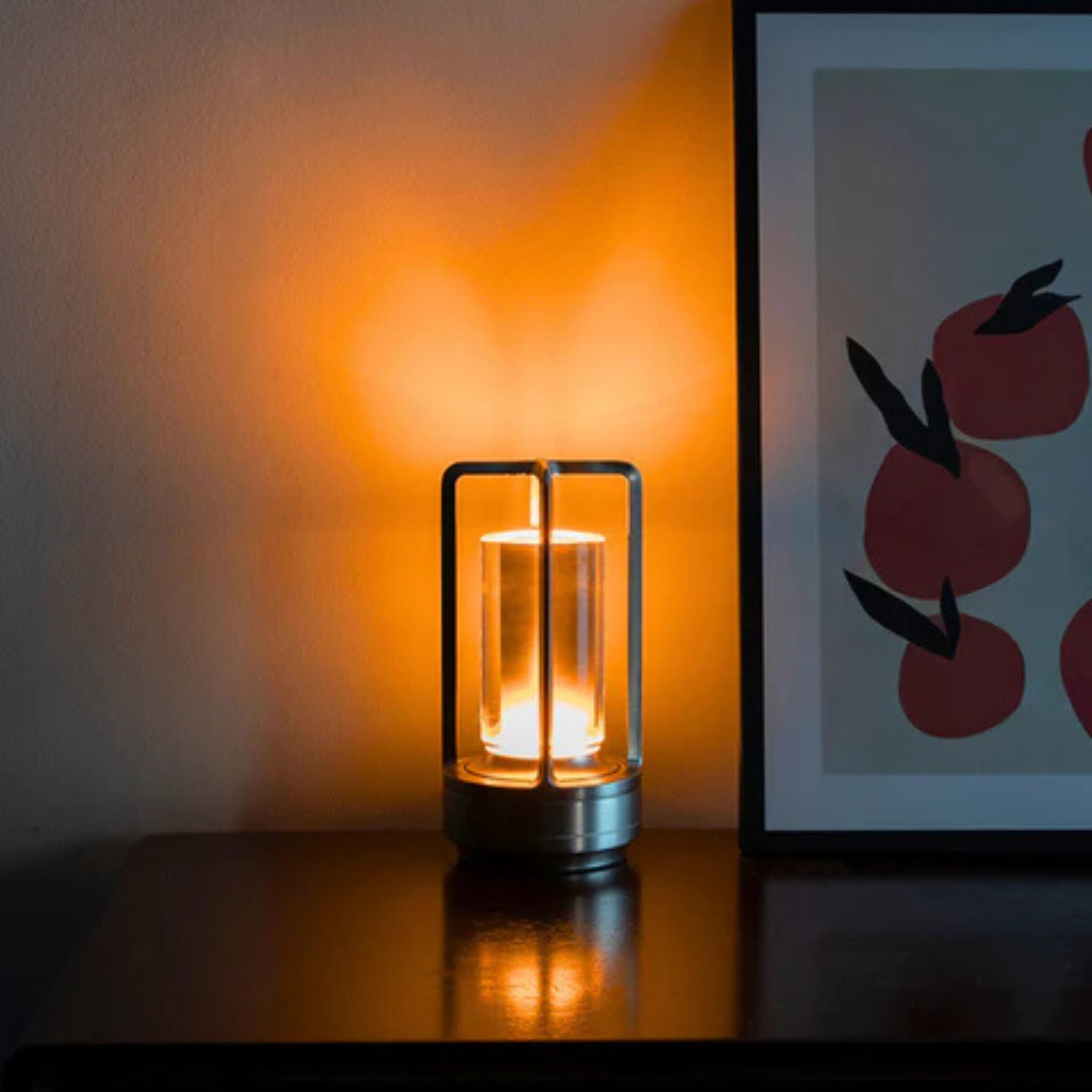 Modern Luxe Crystal Lantern Wireless Table Lamp