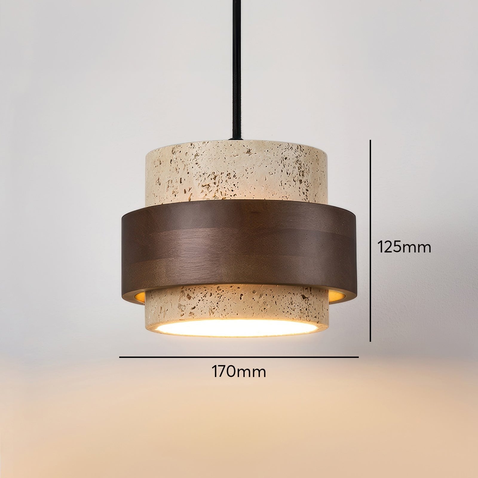 Retro-Inspired Stone Pendant Light
