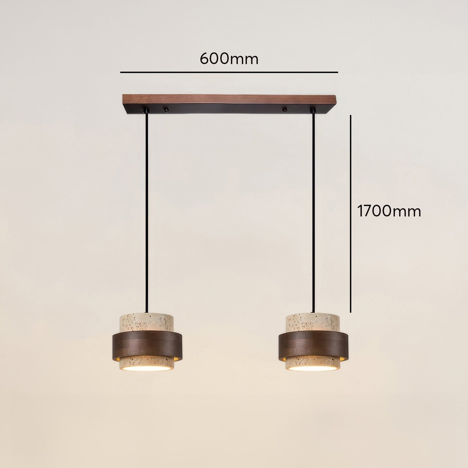 Retro-Inspired Stone Pendant Light