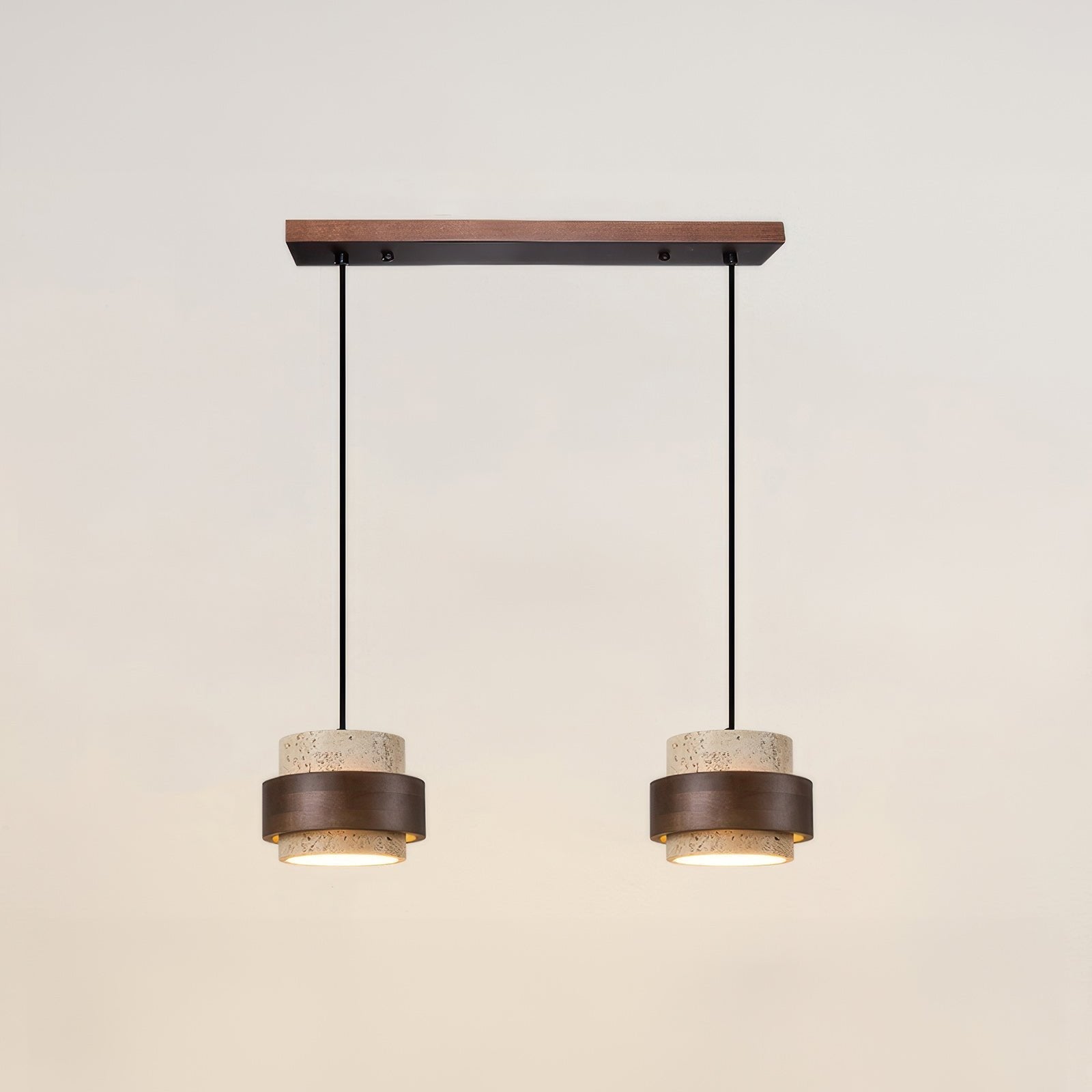 Retro-Inspired Stone Pendant Light