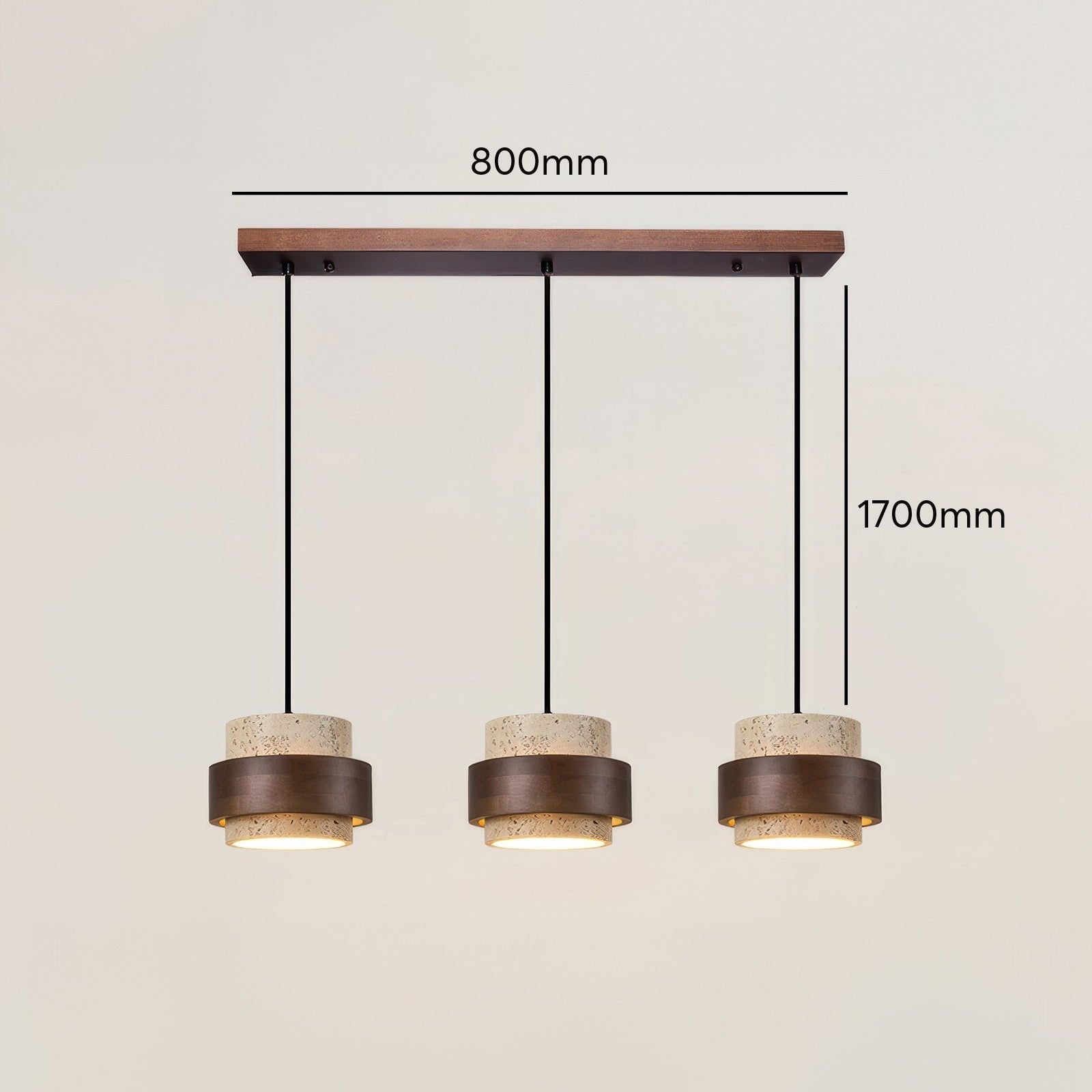 Retro-Inspired Stone Pendant Light
