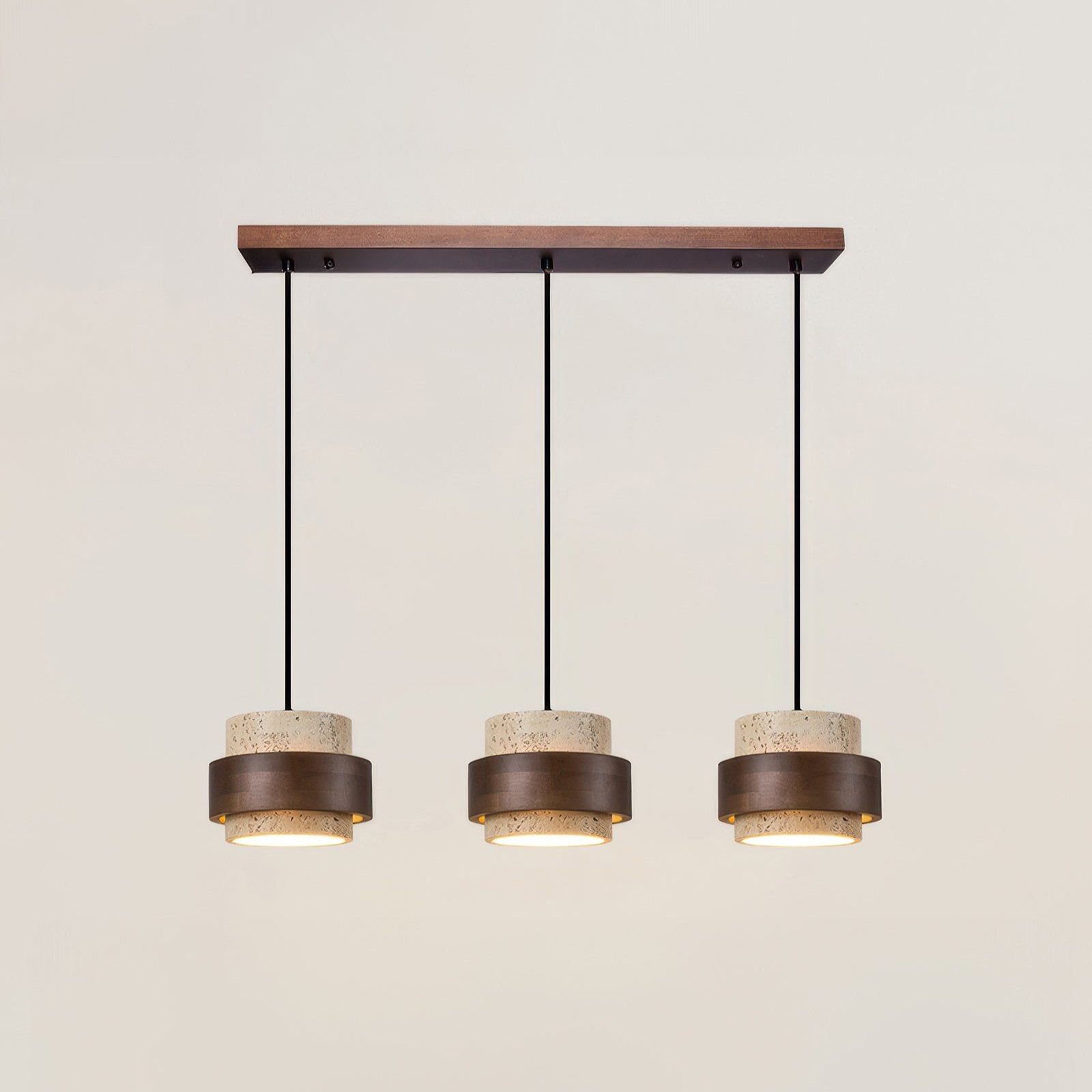 Retro-Inspired Stone Pendant Light