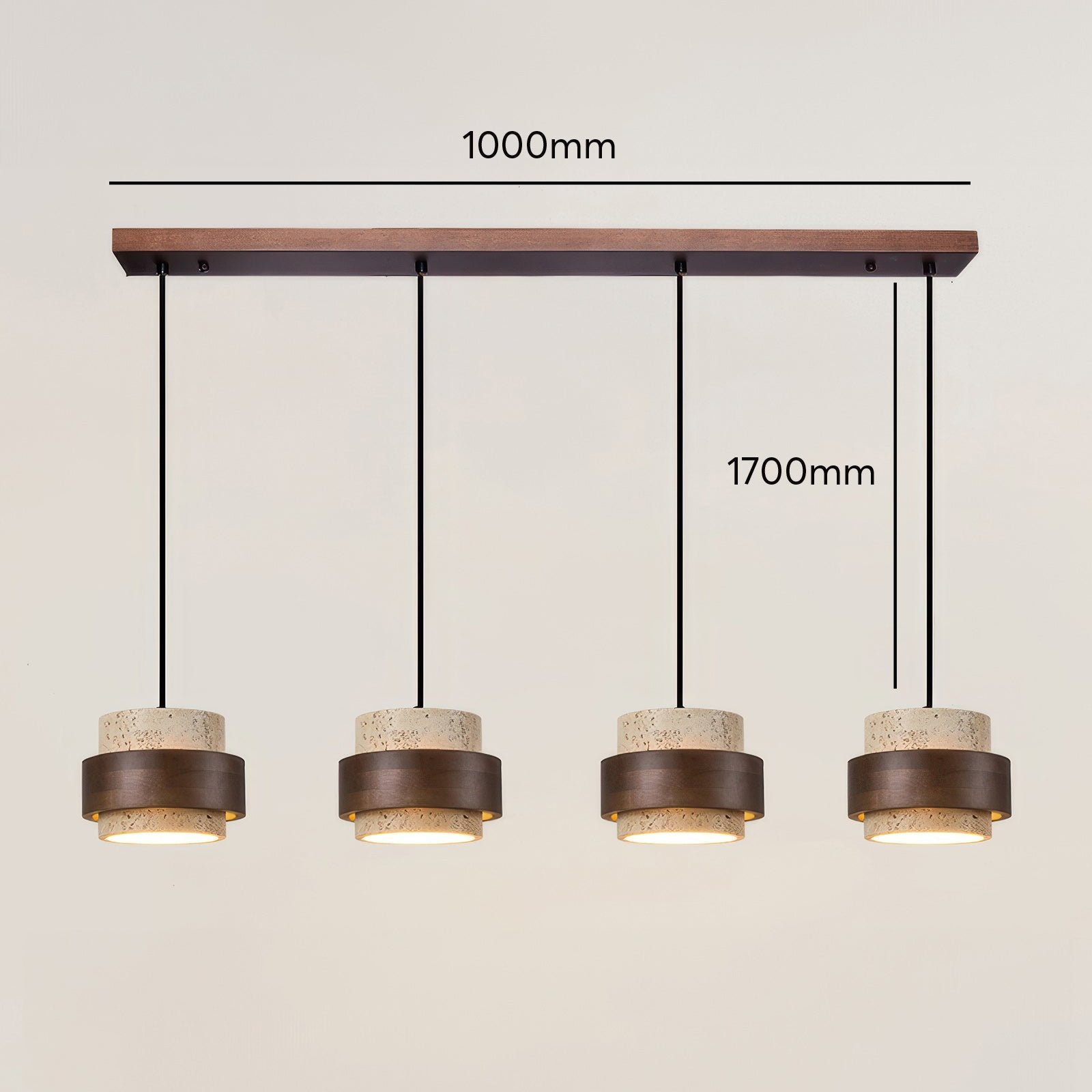 Retro-Inspired Stone Pendant Light