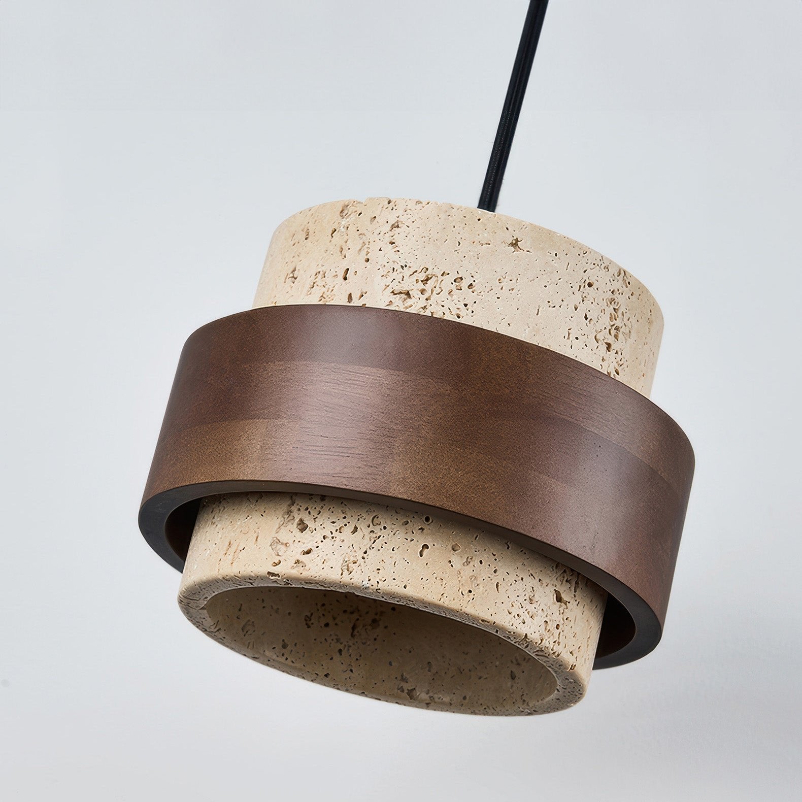 Retro-Inspired Stone Pendant Light