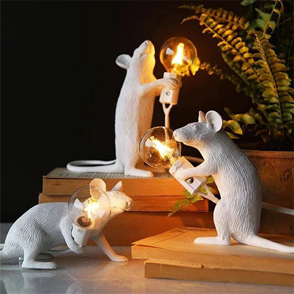 The Glimmer Mouse Art Deco Table Lamp