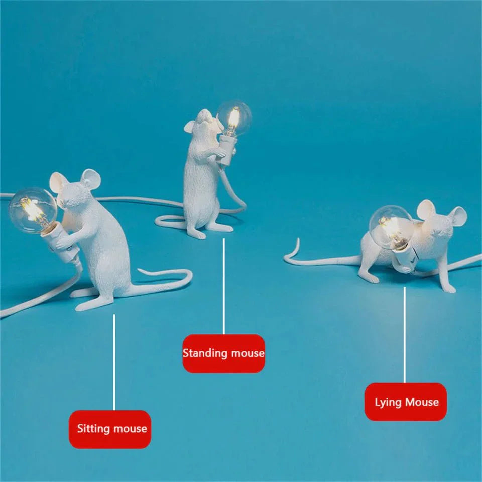 The Glimmer Mouse Art Deco Table Lamp