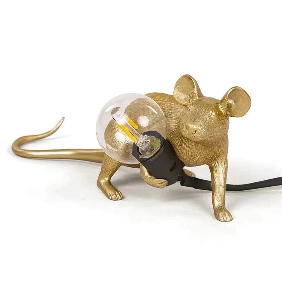 The Glimmer Mouse Art Deco Table Lamp