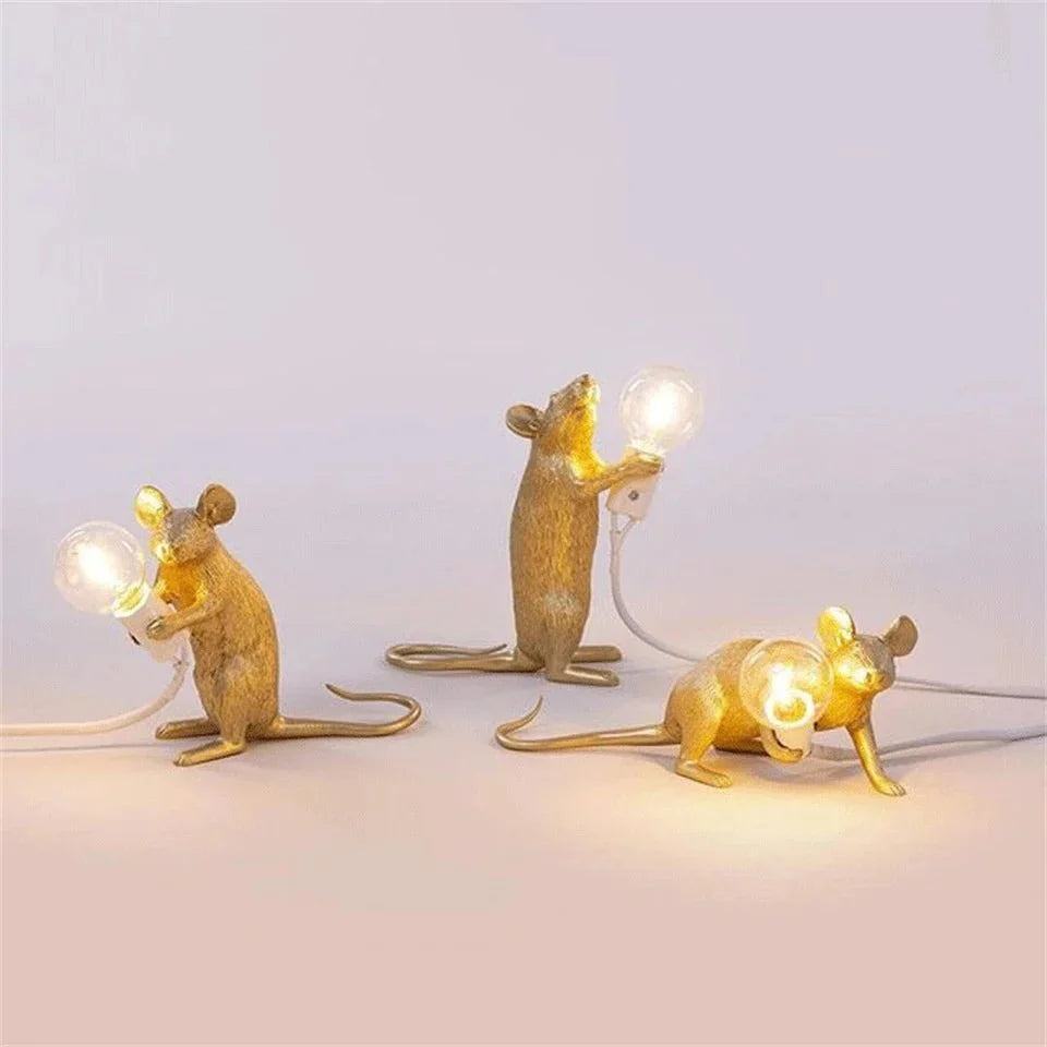The Glimmer Mouse Art Deco Table Lamp