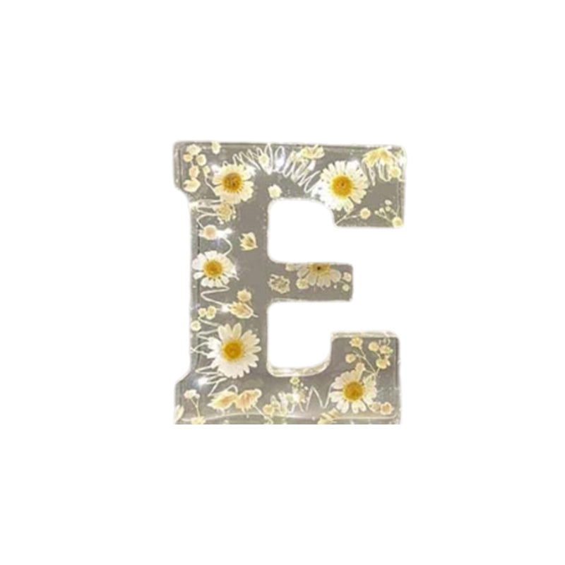 Floral Resin Alphabet Letter LED Light