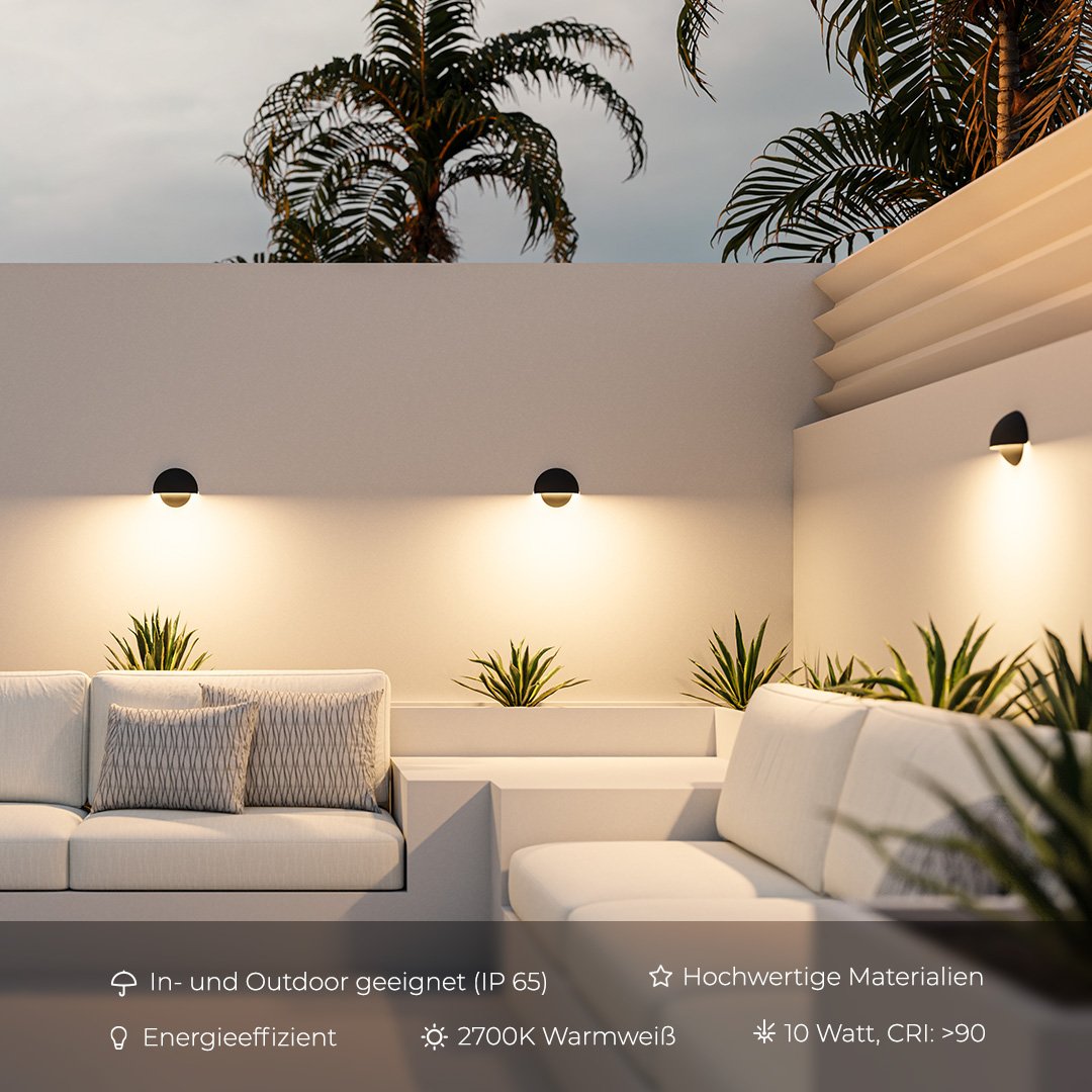 Minimalist Scandinavian LED Wall Light | Indoor & Outdoor Use