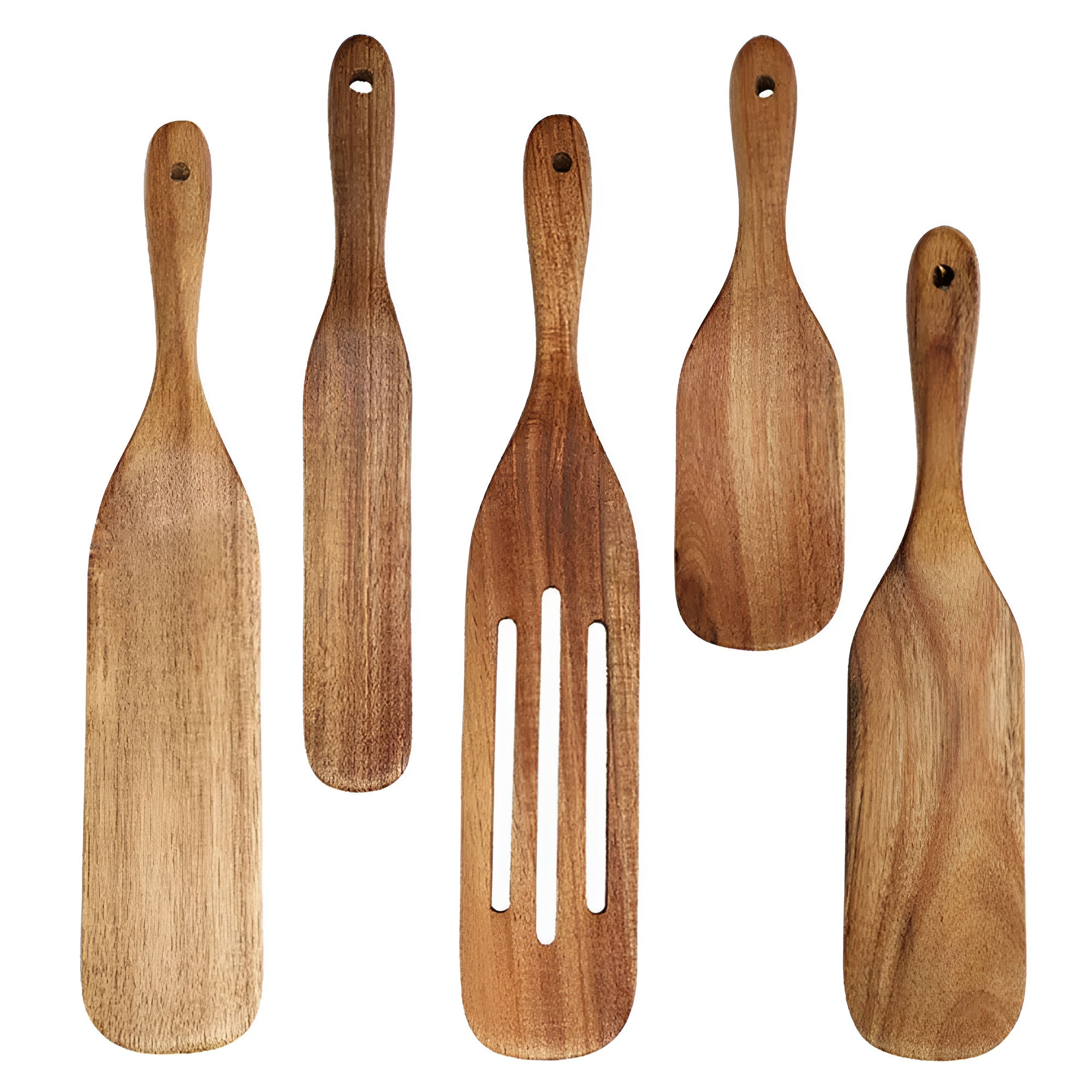 Deluxe Wooden Non-Stick Spatula Set
