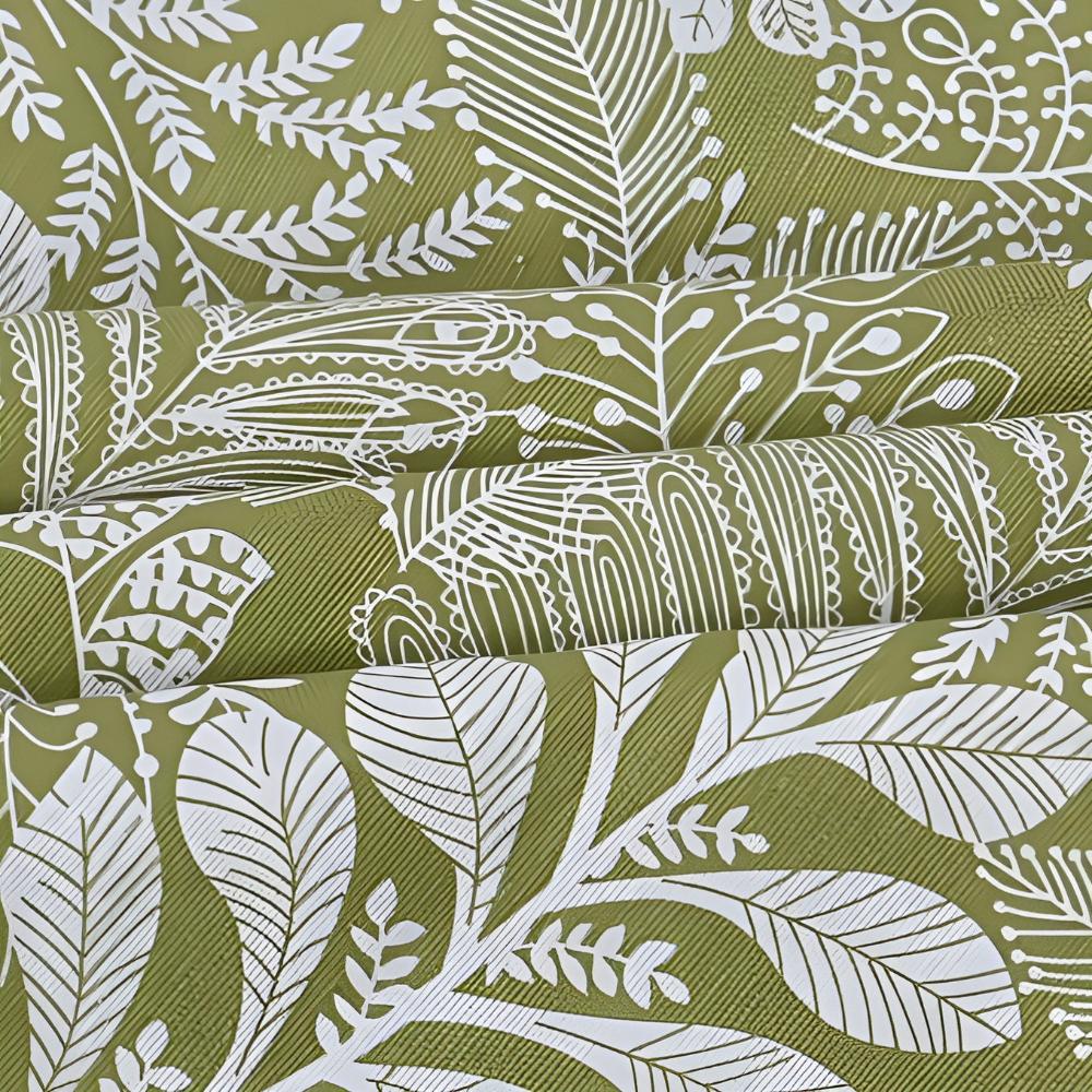 Whimsy Leaf Embroidered Tassel Tablecloth