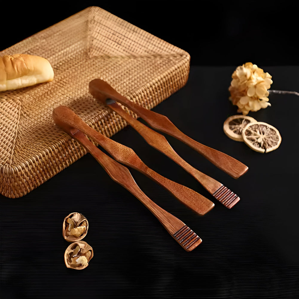 Premium Ergonomic Natural Wooden Tong