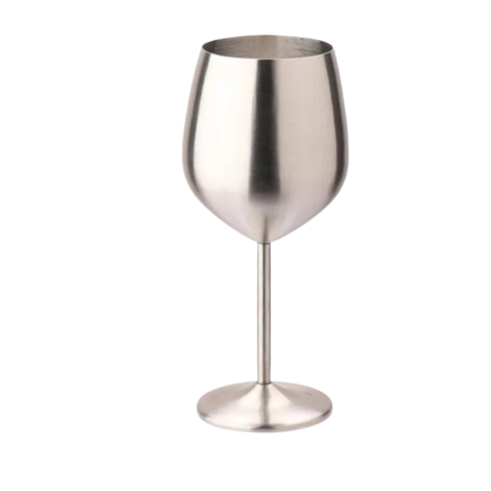 Modern Stainless Steel Opulent Wine Glass