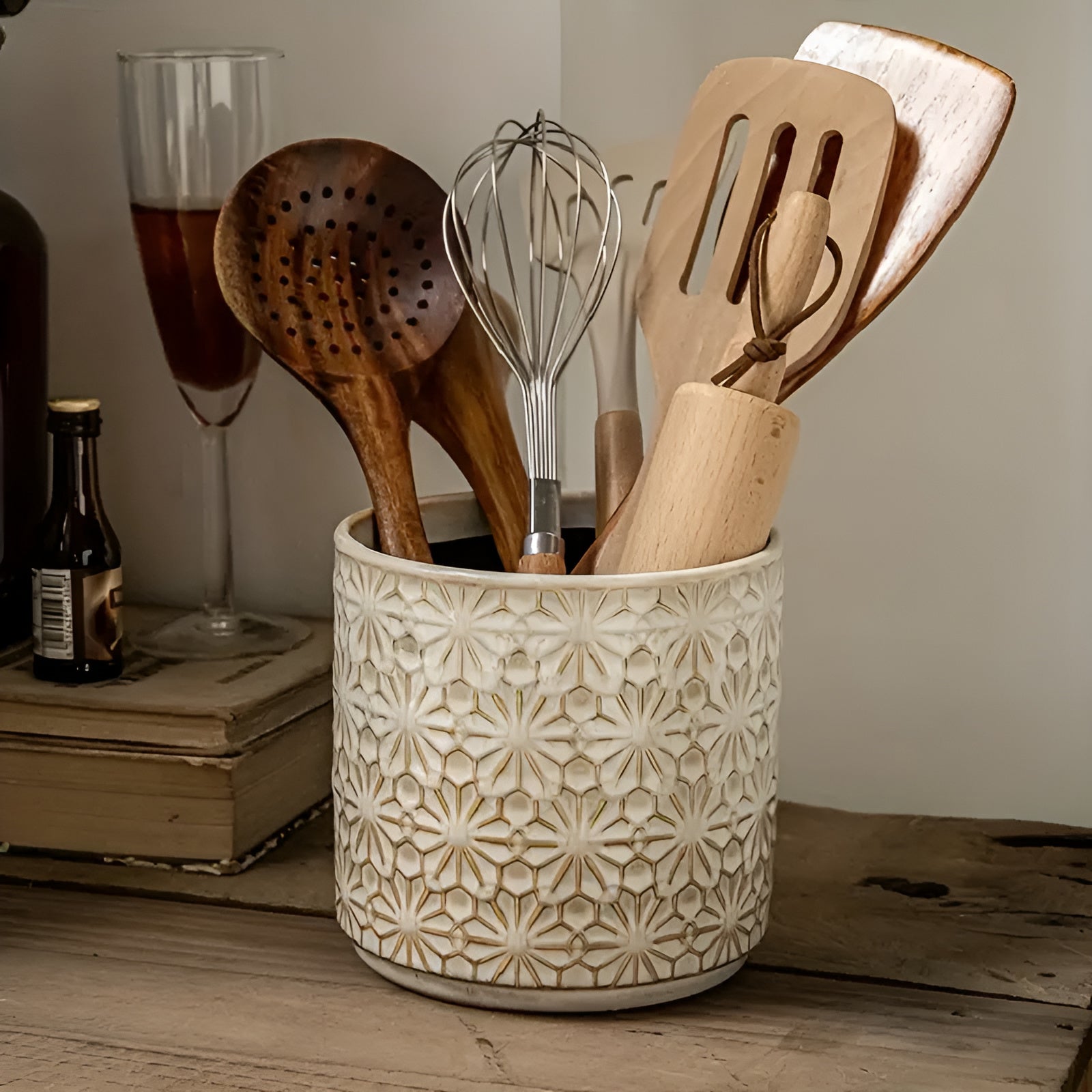 Artisan Ceramic Utensil Holder
