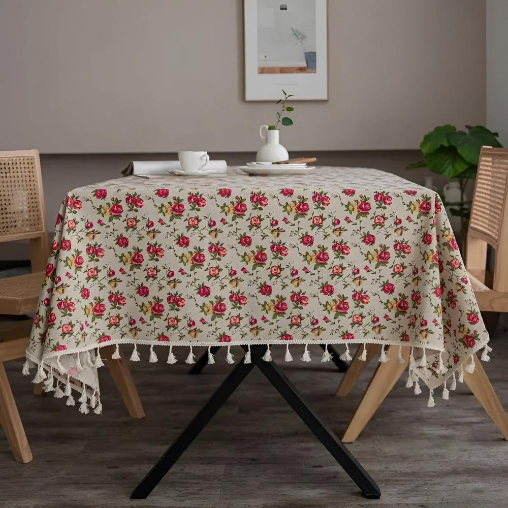 European Vintage Floral Tablecloth