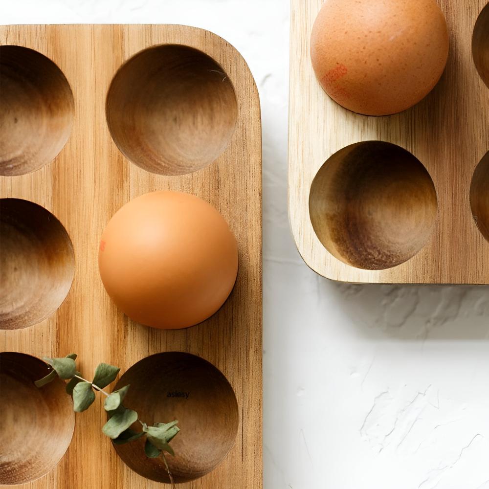Premium Natural Wooden Egg Tray