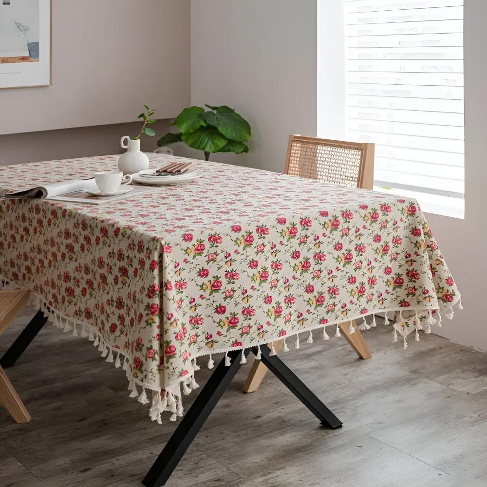 European Vintage Floral Tablecloth