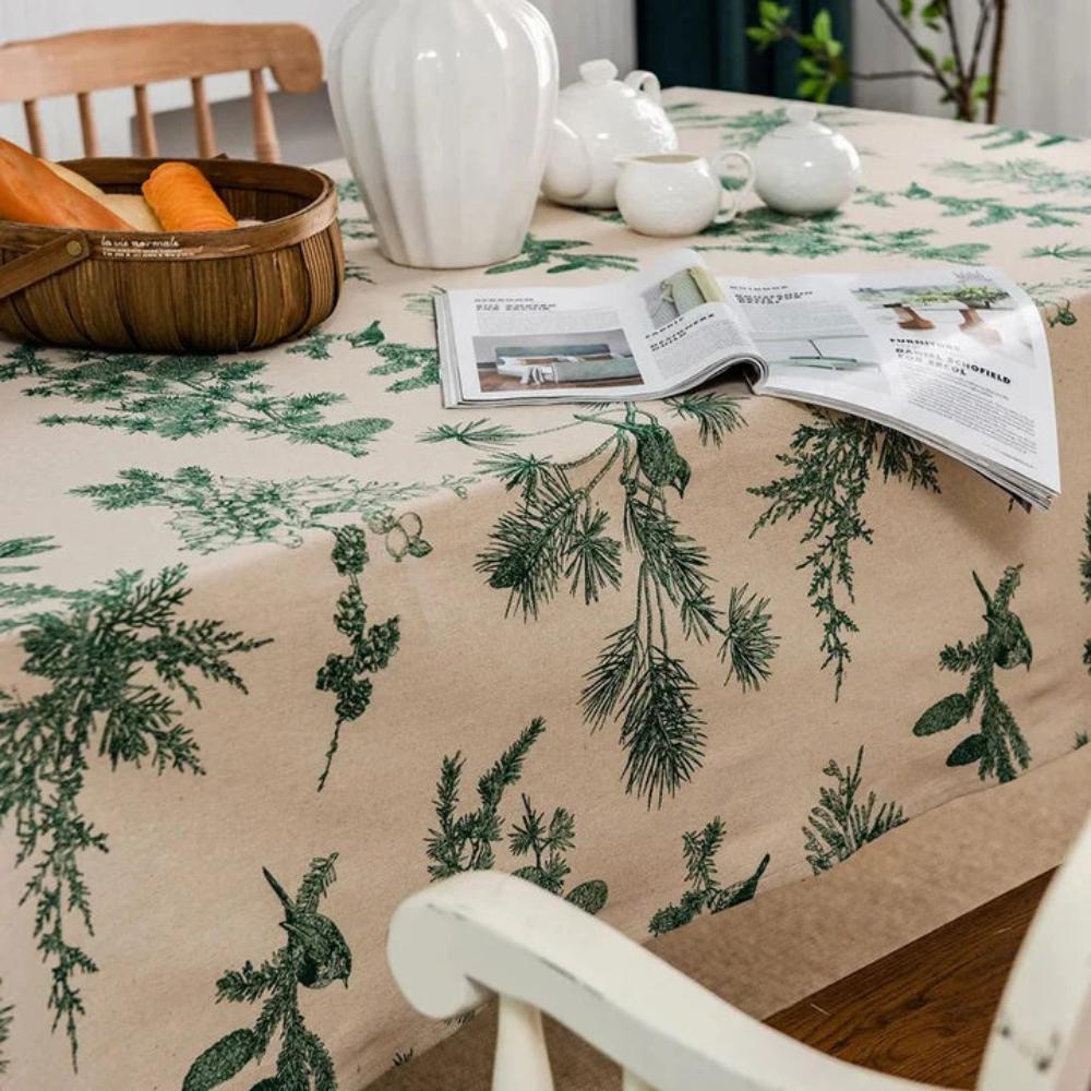 Pine Serenity Cotton Table Cloth