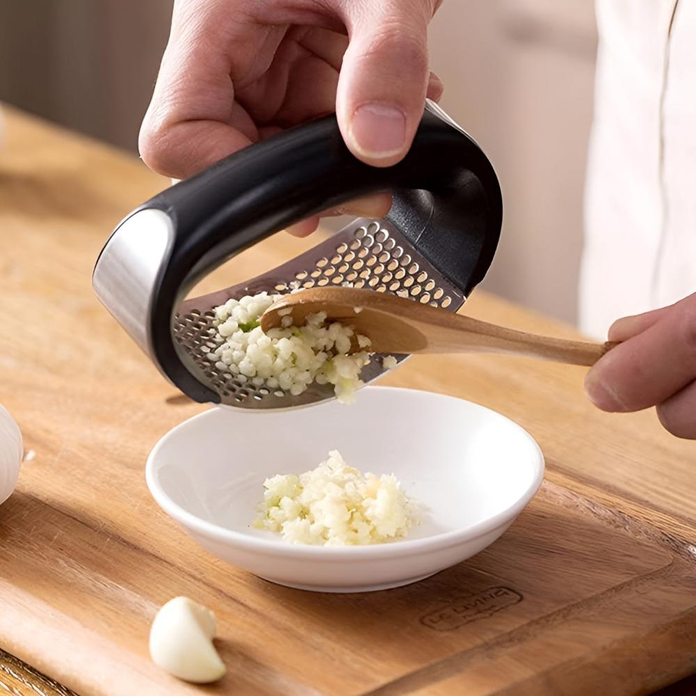 Premium Manual Stainless Steel Garlic Press Crusher