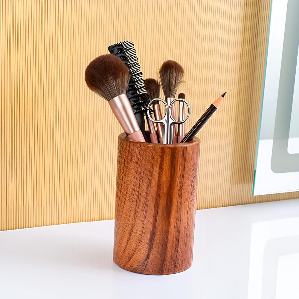 Eco-Friendly Natural Wooden Kitchen Utensil Holder